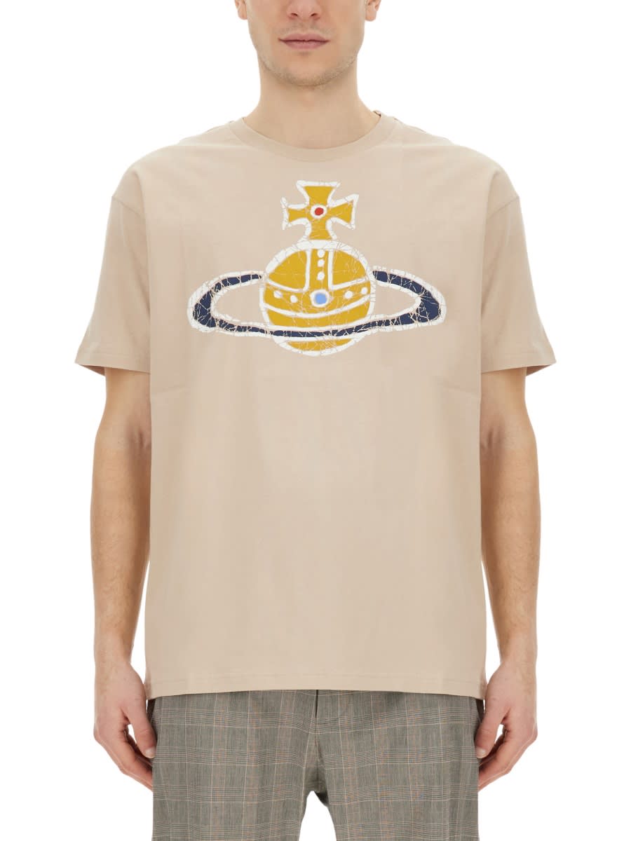 Shop Vivienne Westwood T-shirt With Logo In Grey