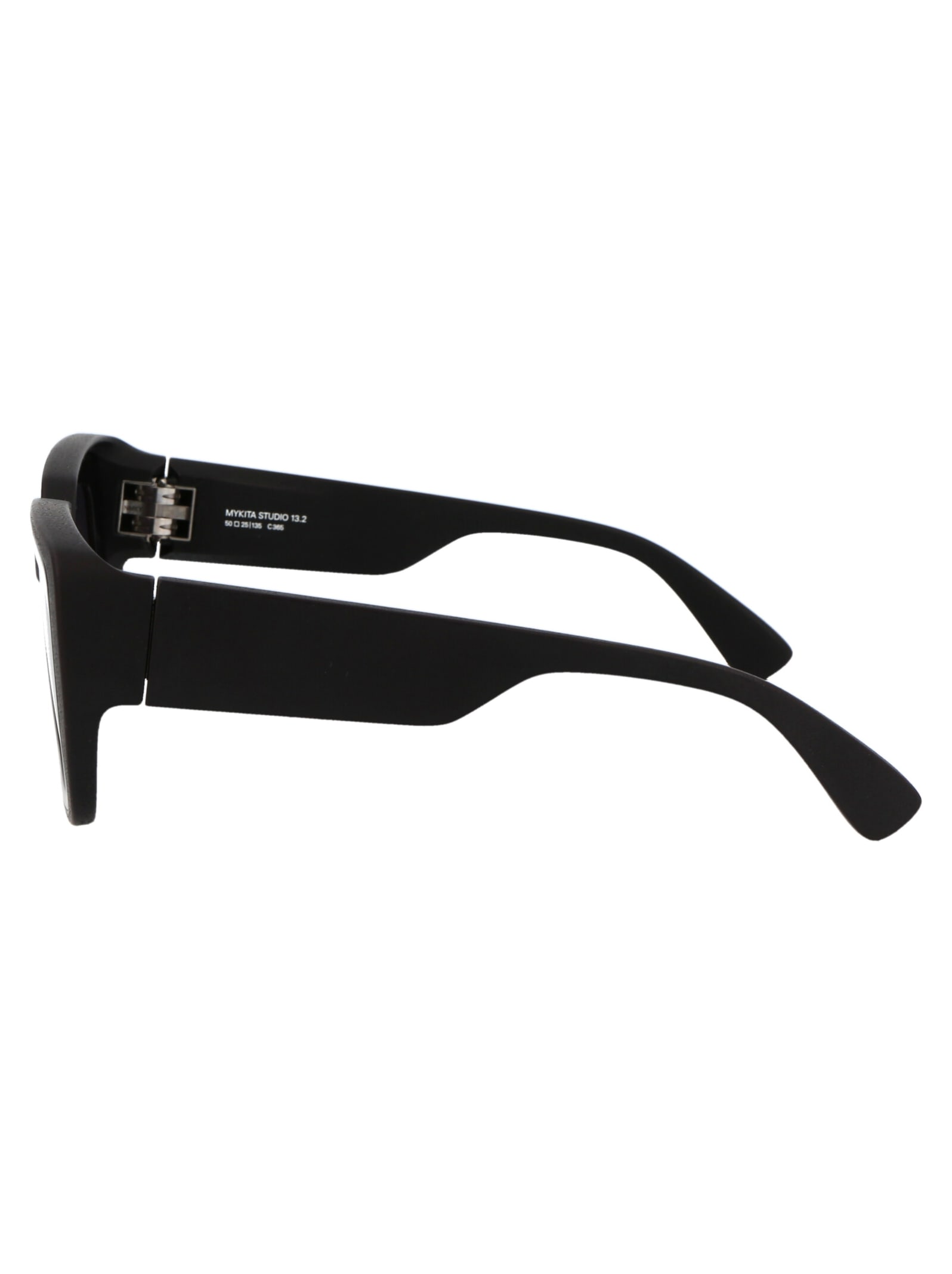 Shop Mykita Studio13.2 Sunglasses In 365 Ma1 Pitch Black/black Havana Coolgrey Solid