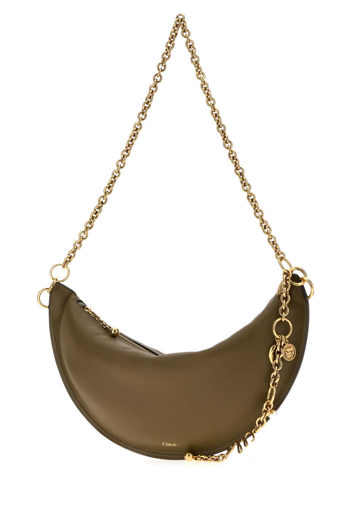Chloé Chloe Army Green Nappa Leather Chloe Icons Shoulder Bag In Green