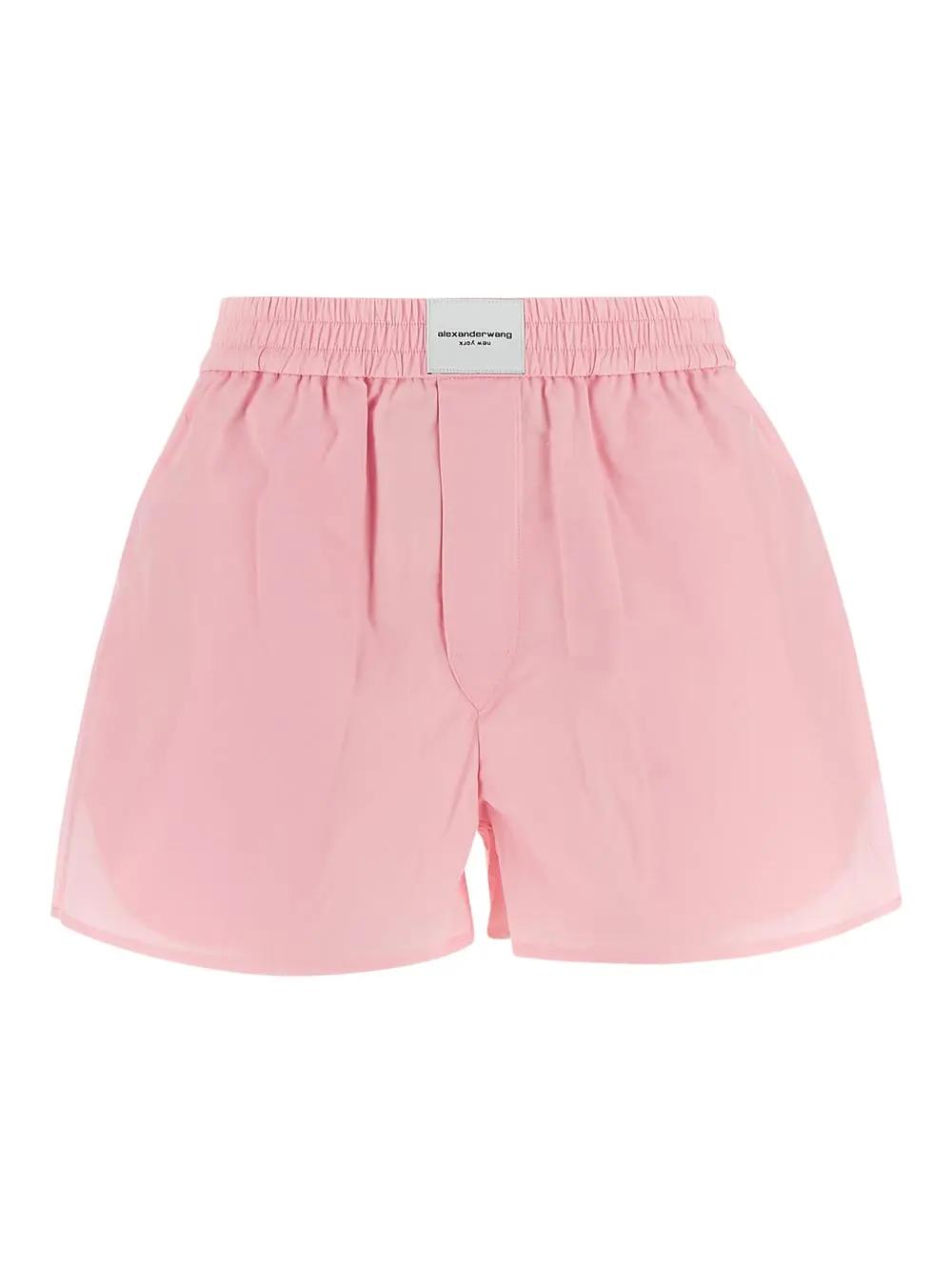 Shop Alexander Wang Cotton Shorts In Rosa