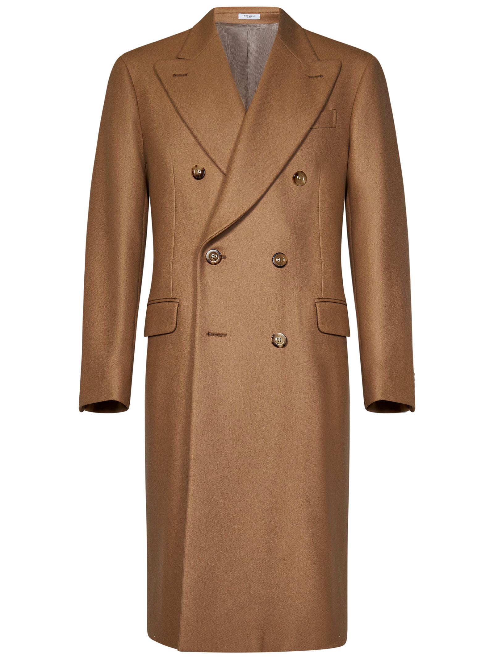 Shop Boglioli Coat In Beige