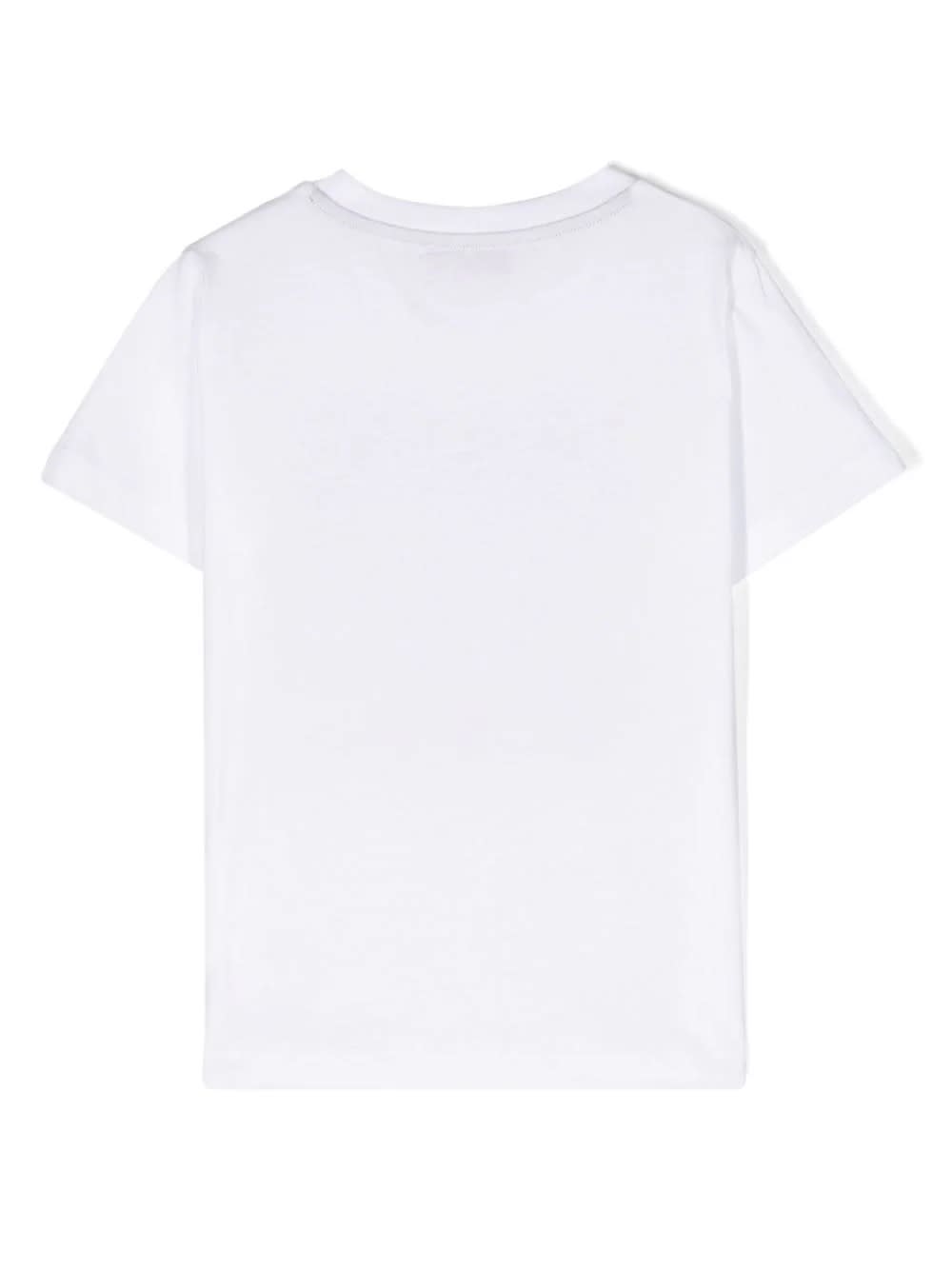Shop Missoni White T-shirt With Orange Chevron Print