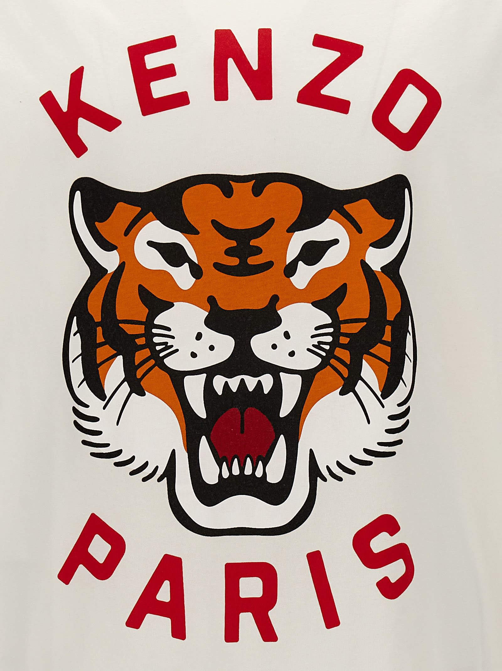 Shop Kenzo Lucky Tiger T-shirt In White
