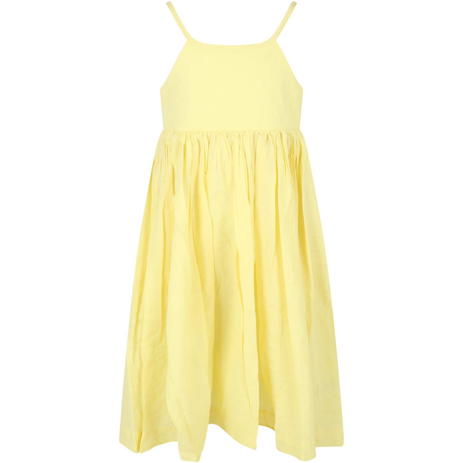Molo Yellow Dress For Gil With Patch Logo