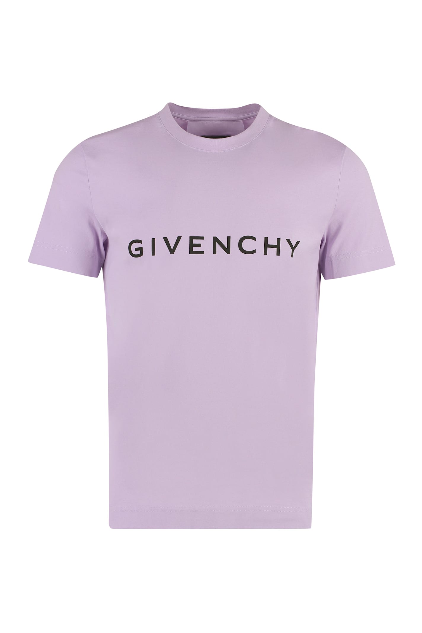 Givenchy Cotton T-shirt With Logo And Crew Neck In Pink