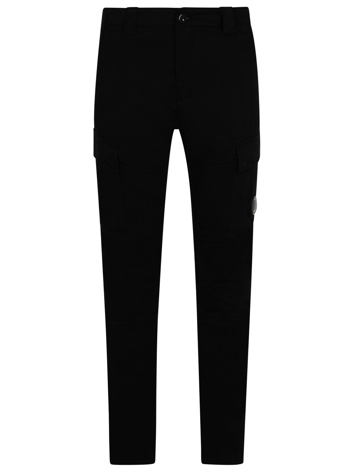 C.P. COMPANY CARGO BLACK COTTON PANTS 