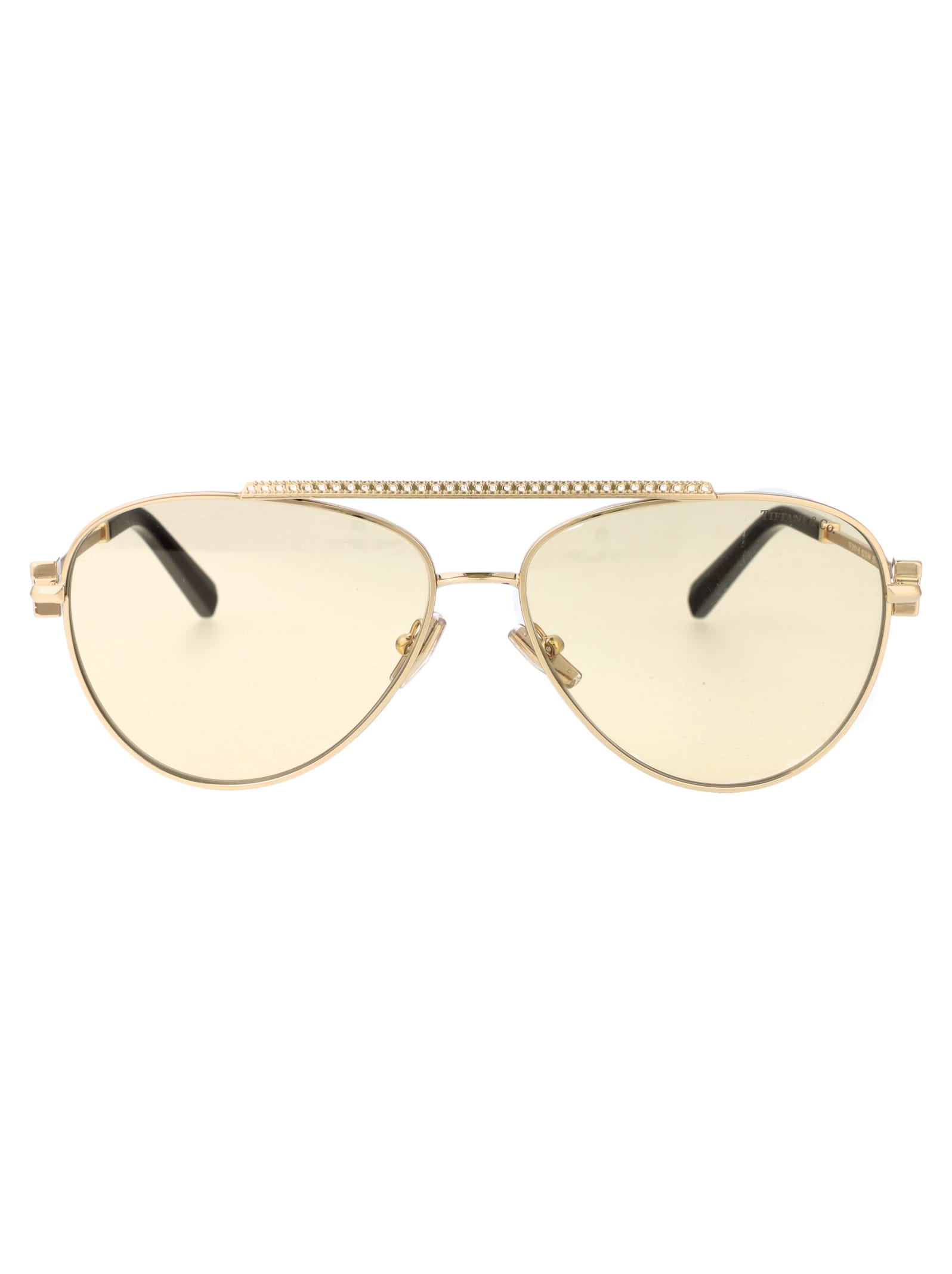 Shop Tiffany &amp; Co. 0tf3101b Sunglasses In 6210m4 Pale Gold