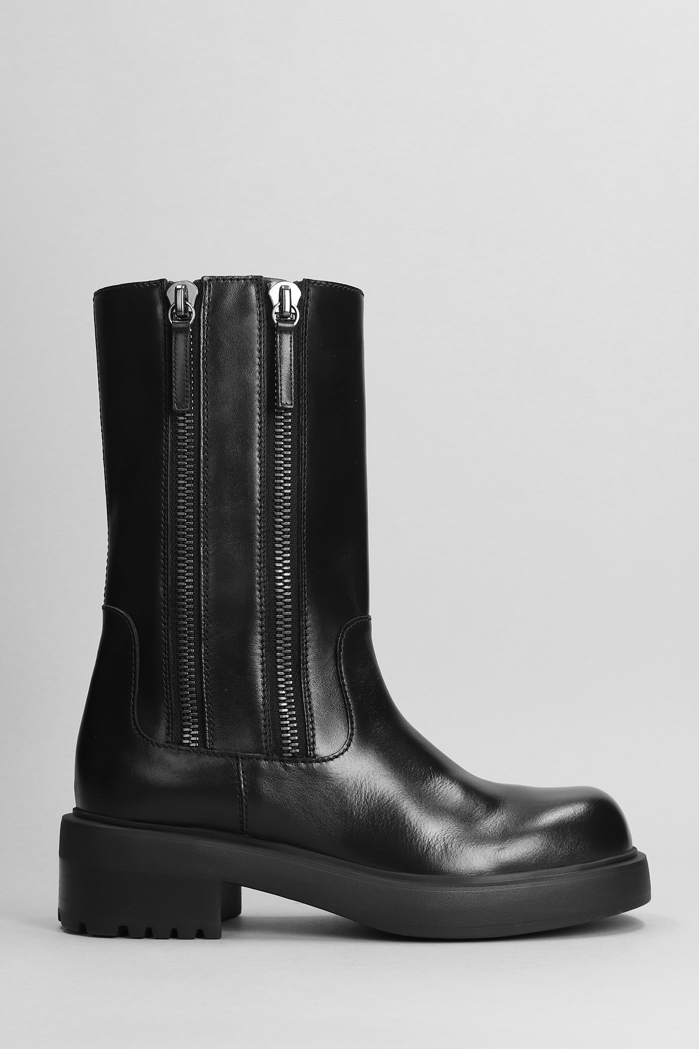 Giuseppe Zanotti Foustine Combat Boots In Black Leather