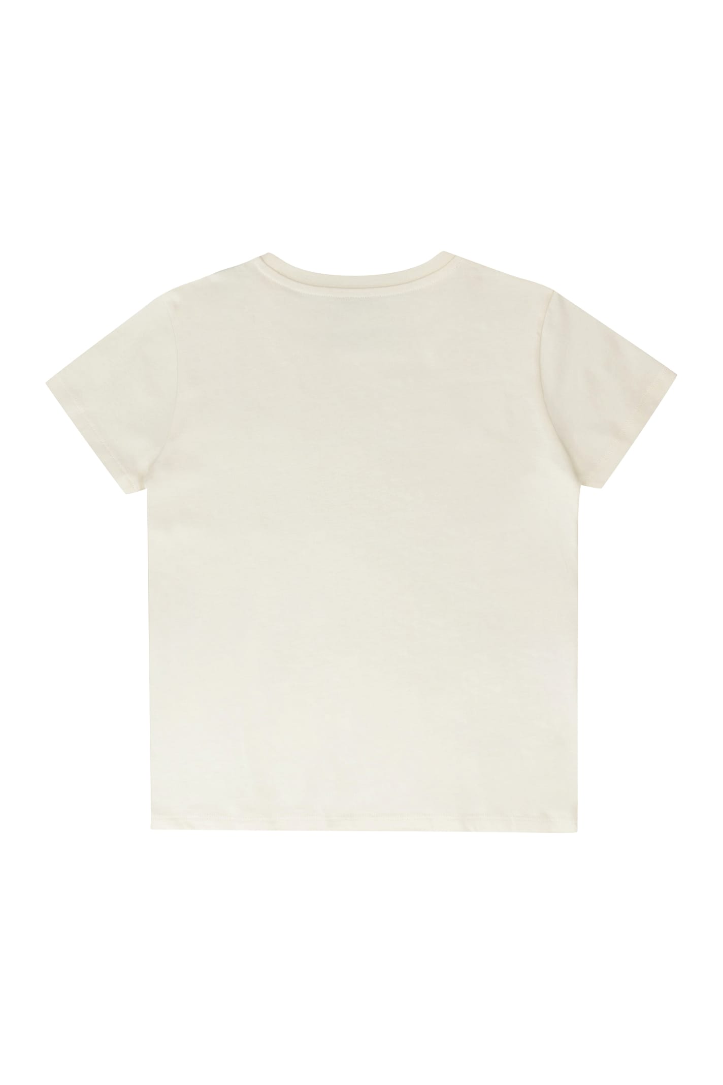 Moncler Cotton Crew-neck T-shirt In Panna