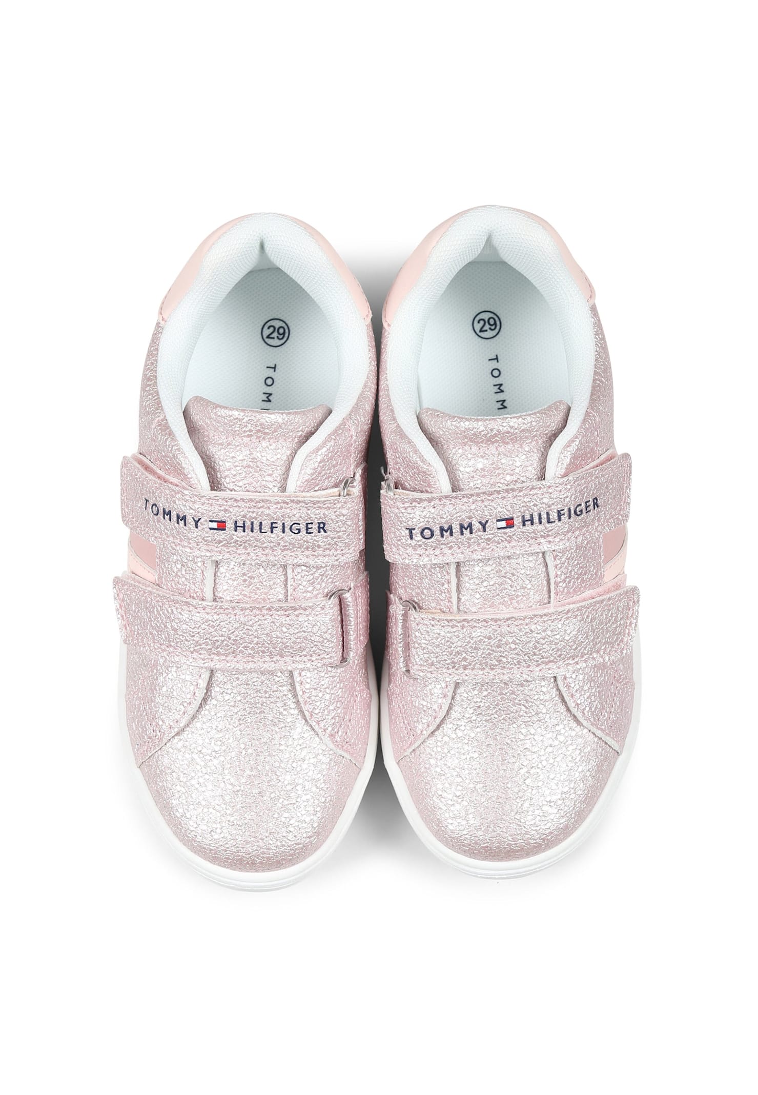 Shop Tommy Hilfiger Pink Sneakers For Girl With Logo