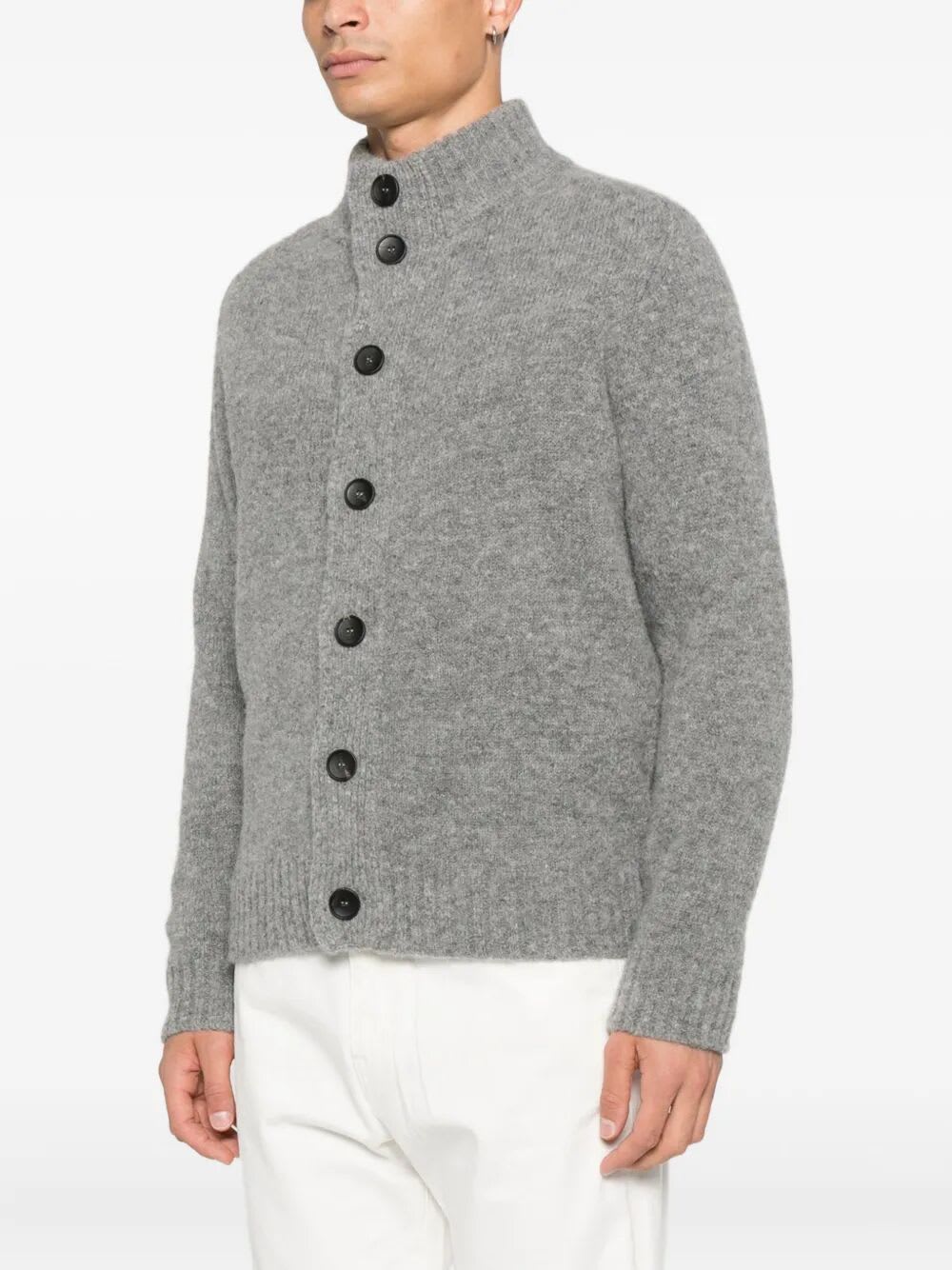 Filippo De Laurentiis Cardigan Sweater Ls In Gray