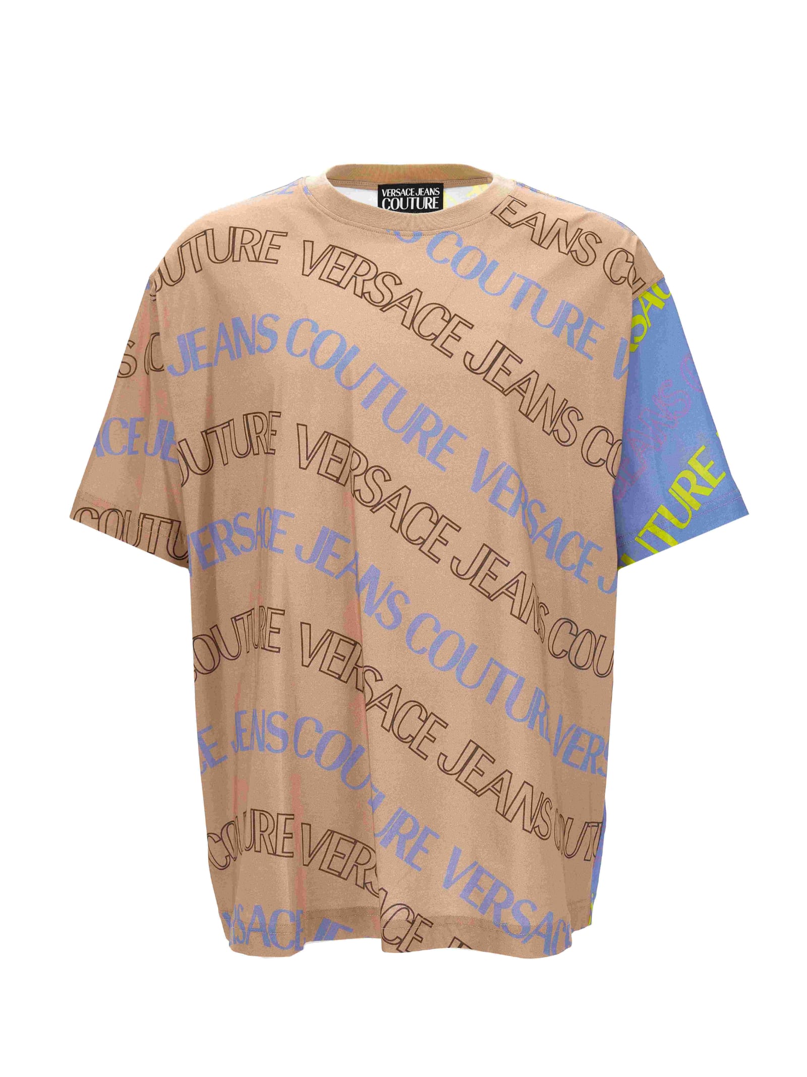 Shop Versace Jeans Couture T-shirt In Brown