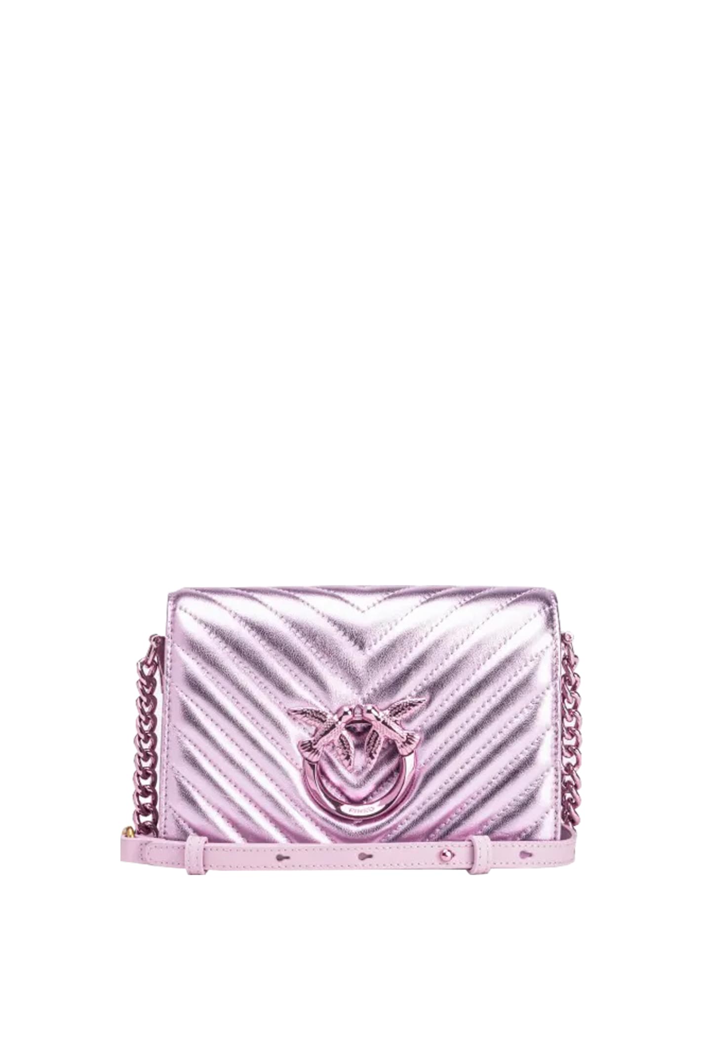 Shop Pinko Shoulder Bag In Lilla-block Color