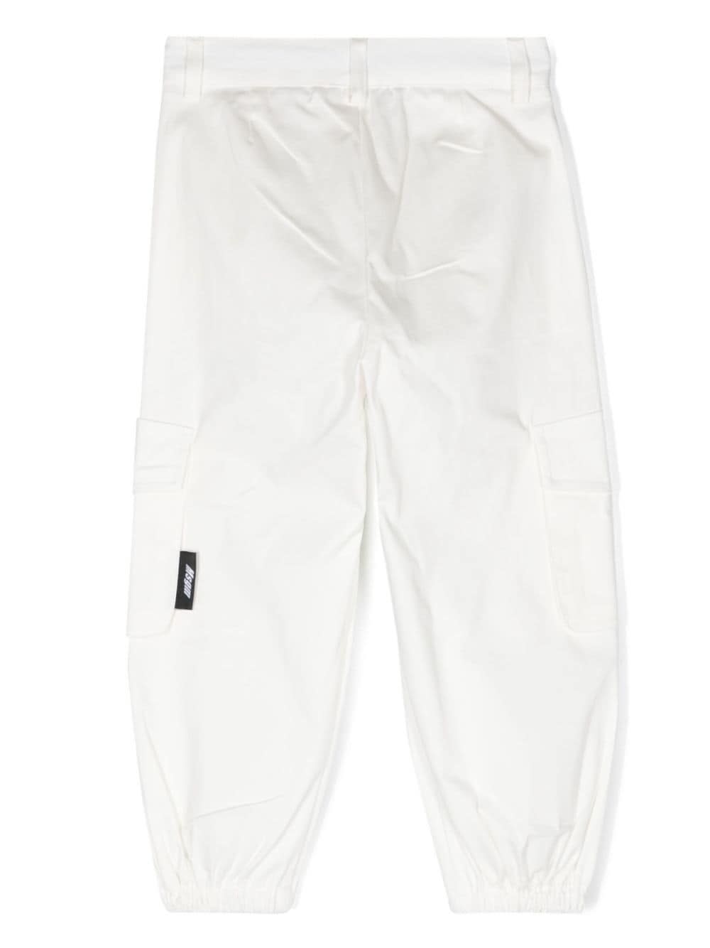 Shop Msgm Pantaloni Cargo In White