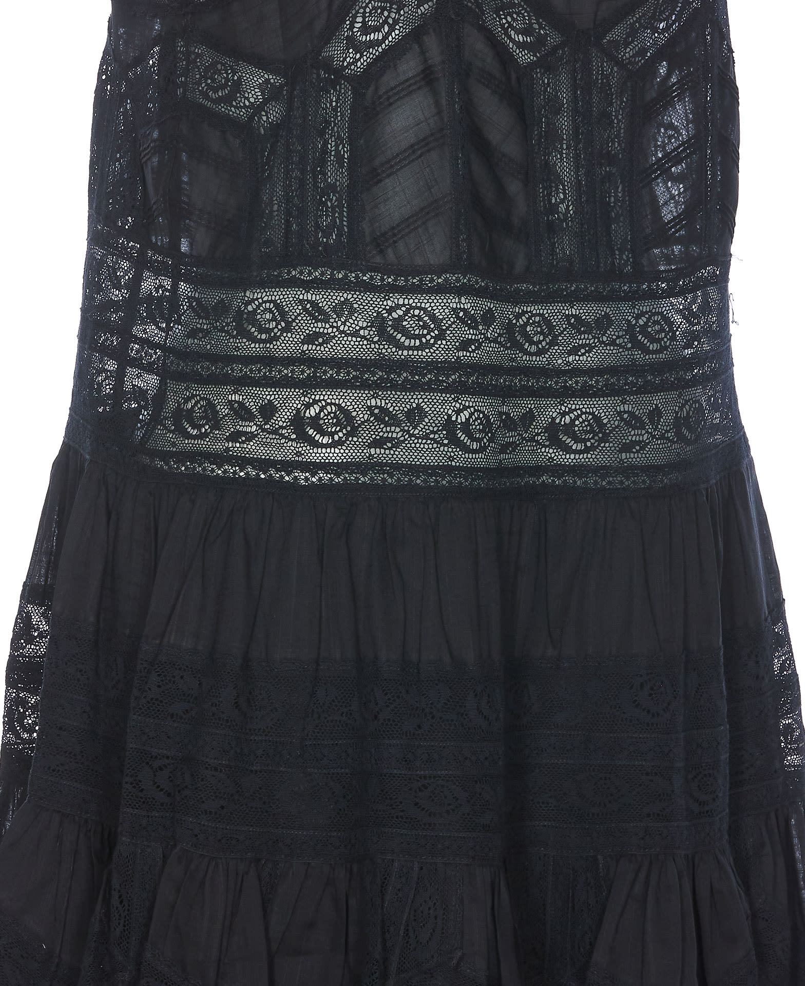 Shop Zimmermann Halliday Lace Trim Short Dress In Black