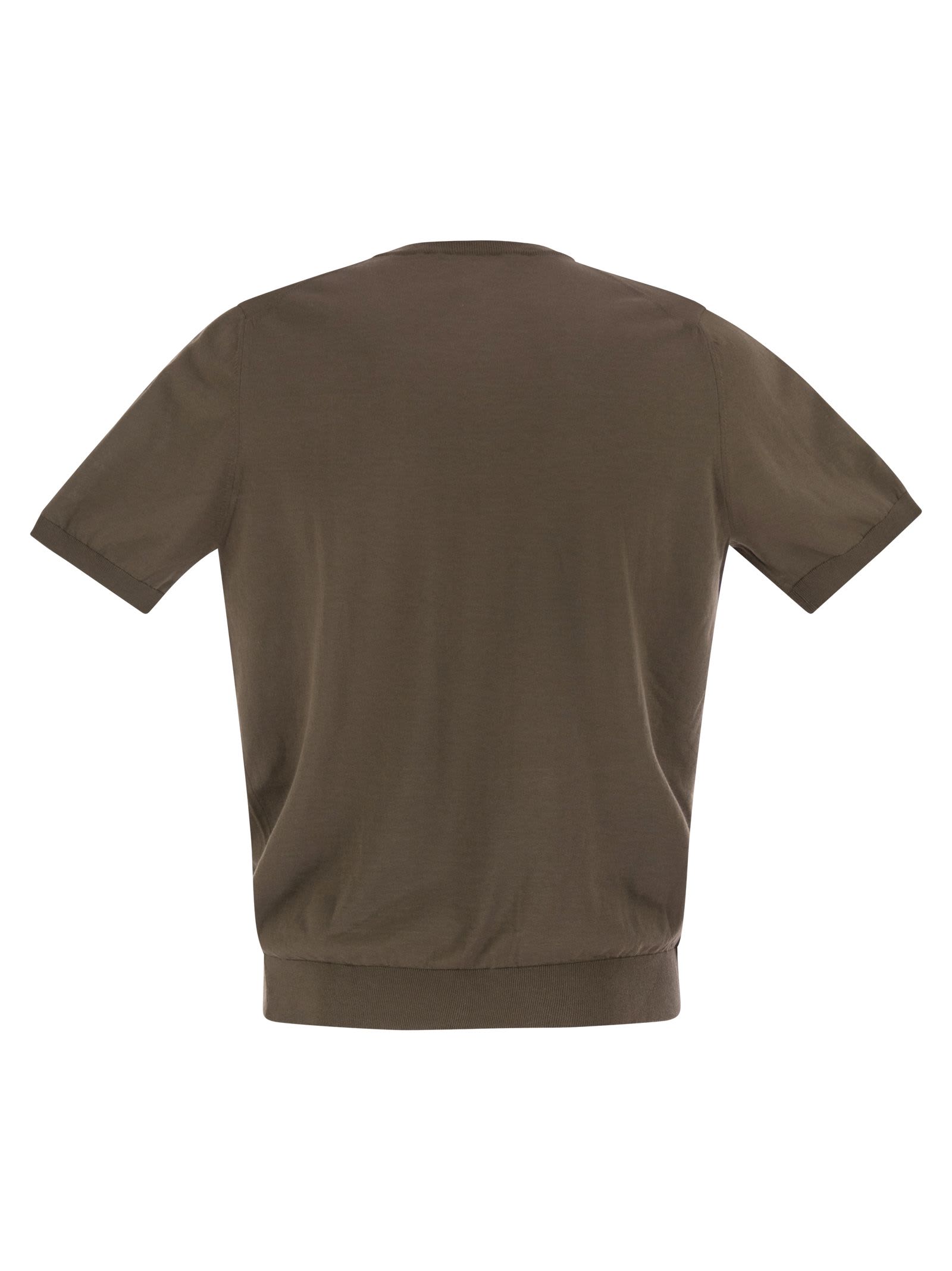 TAGLIATORE BASIC SHORT-SLEEVED COTTON T-SHIRT
