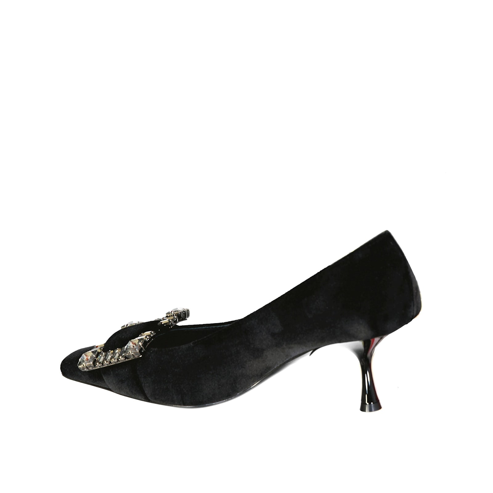 Shop Sergio Rossi Sr Twenty 060 Velvet Pumps In Black