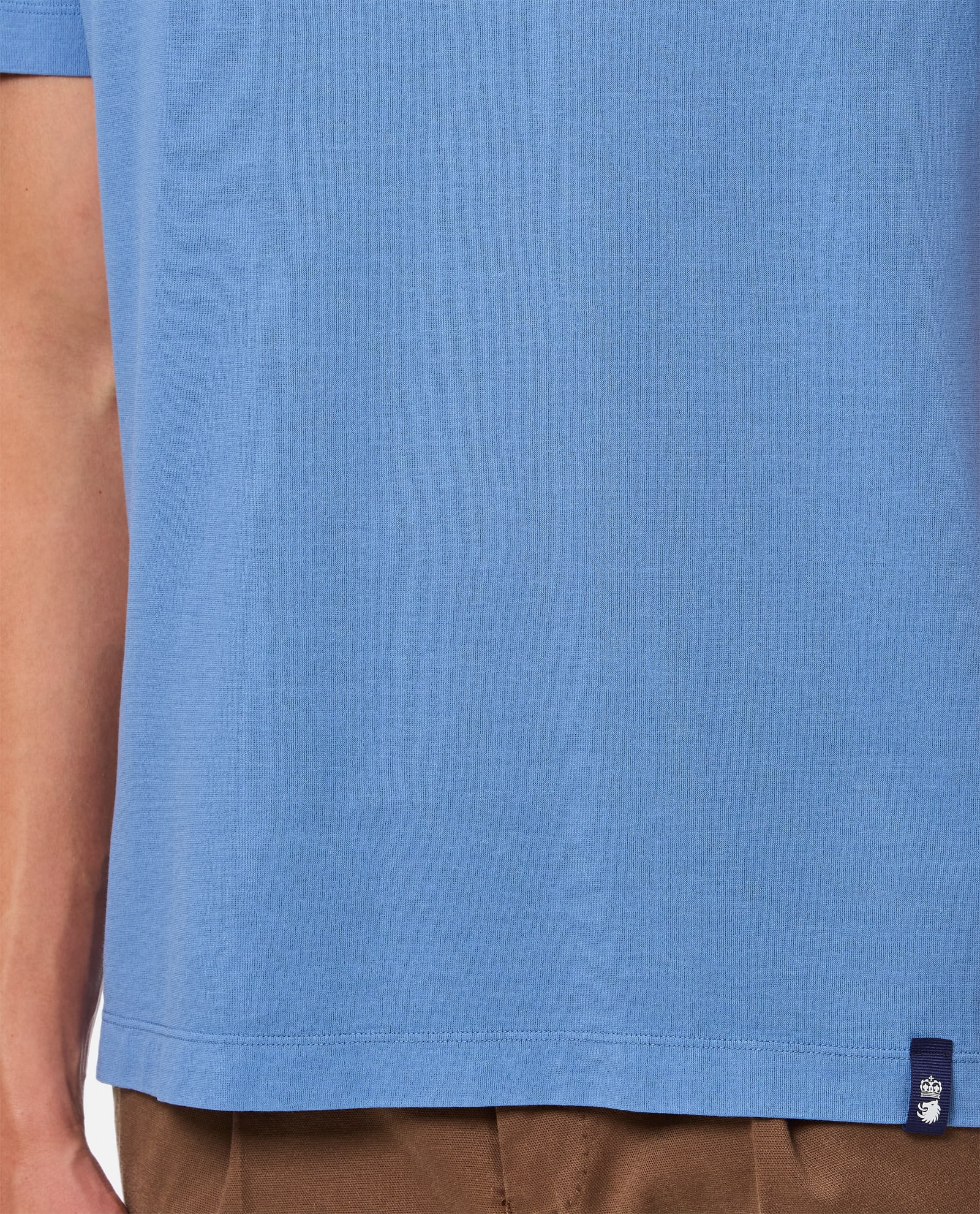 Shop Drumohr Cotton Polo Shirt In Clear Blue