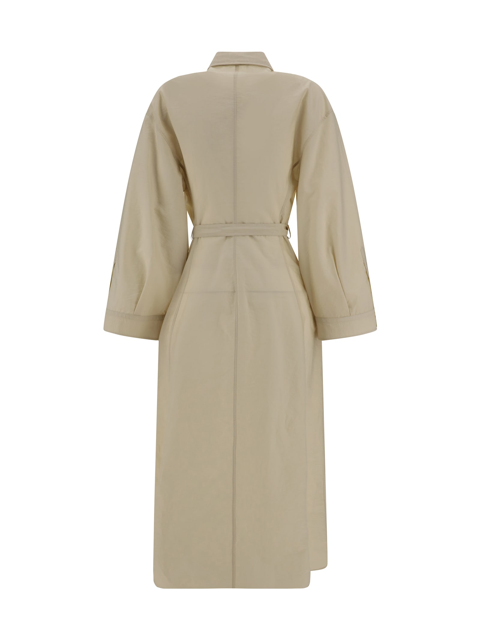 Brunello Cucinelli Women Cotton Long Dress In Neutral