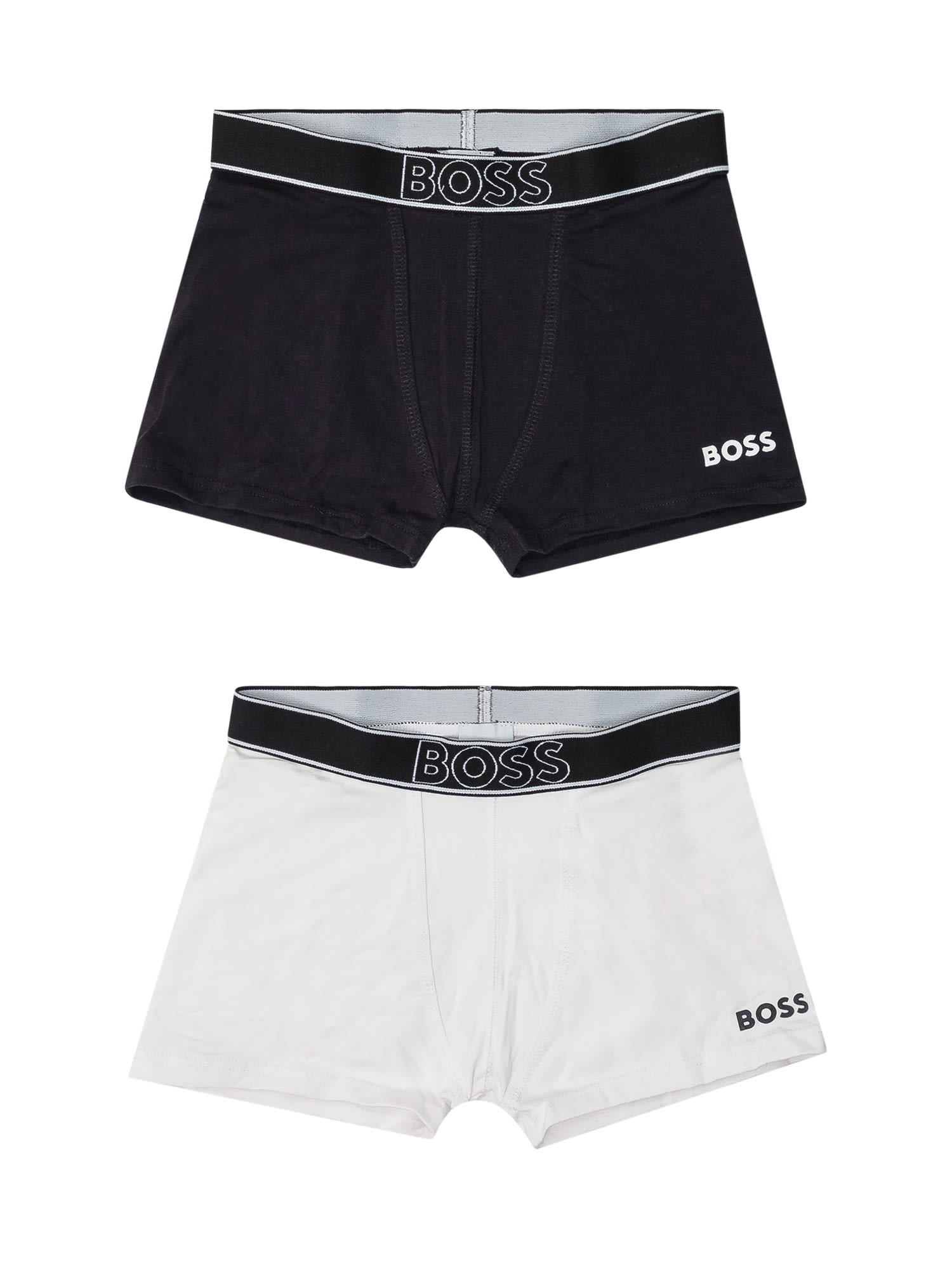 Shop Hugo Boss Set Of 2 Boxer Shorts In Nero
