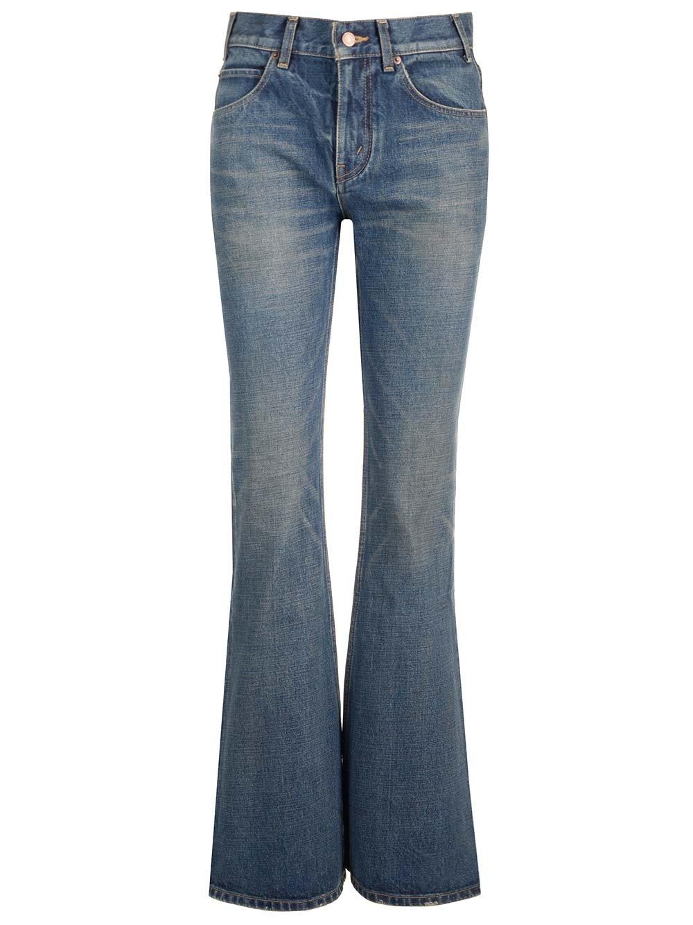 Shop Celine Marco Low-rise Jeans In Dark Union Wash