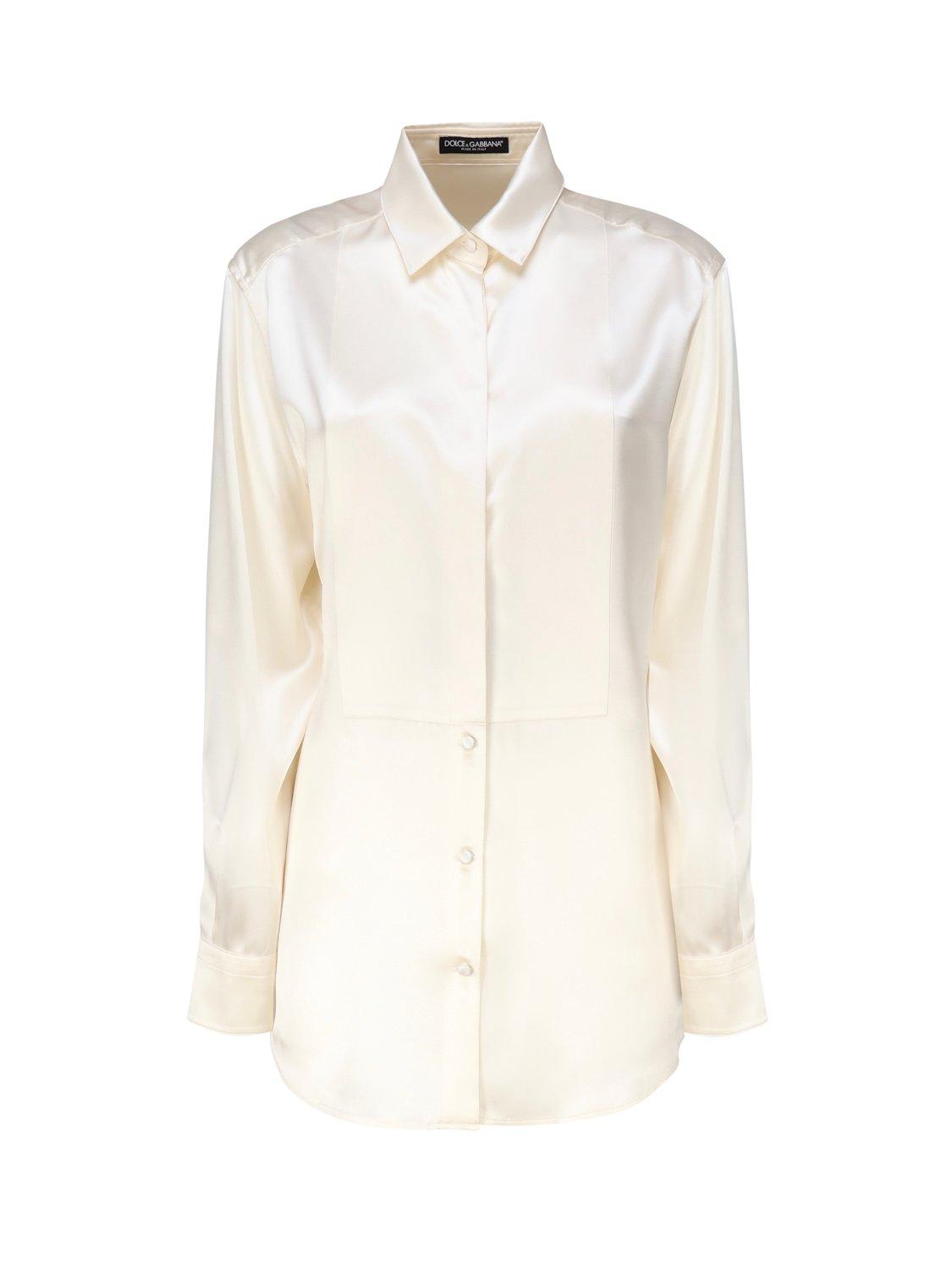Shop Dolce & Gabbana Long-sleeved Satin Shirt