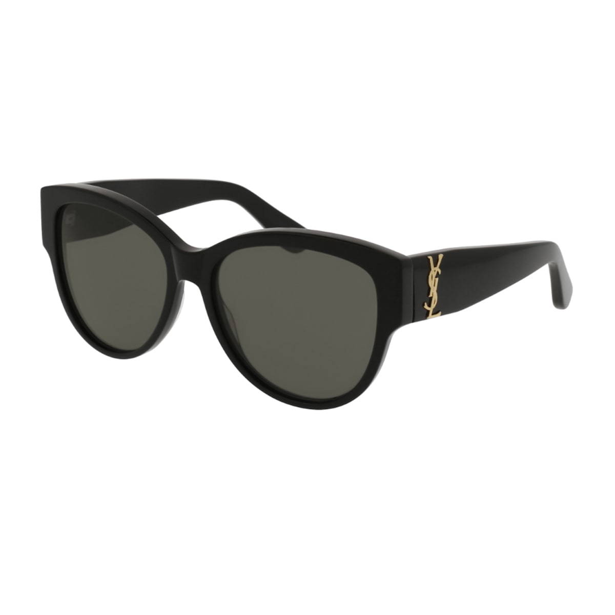Saint Laurent Sl M3 Linea Monogram 002 Black Grey Sunglasses In Black