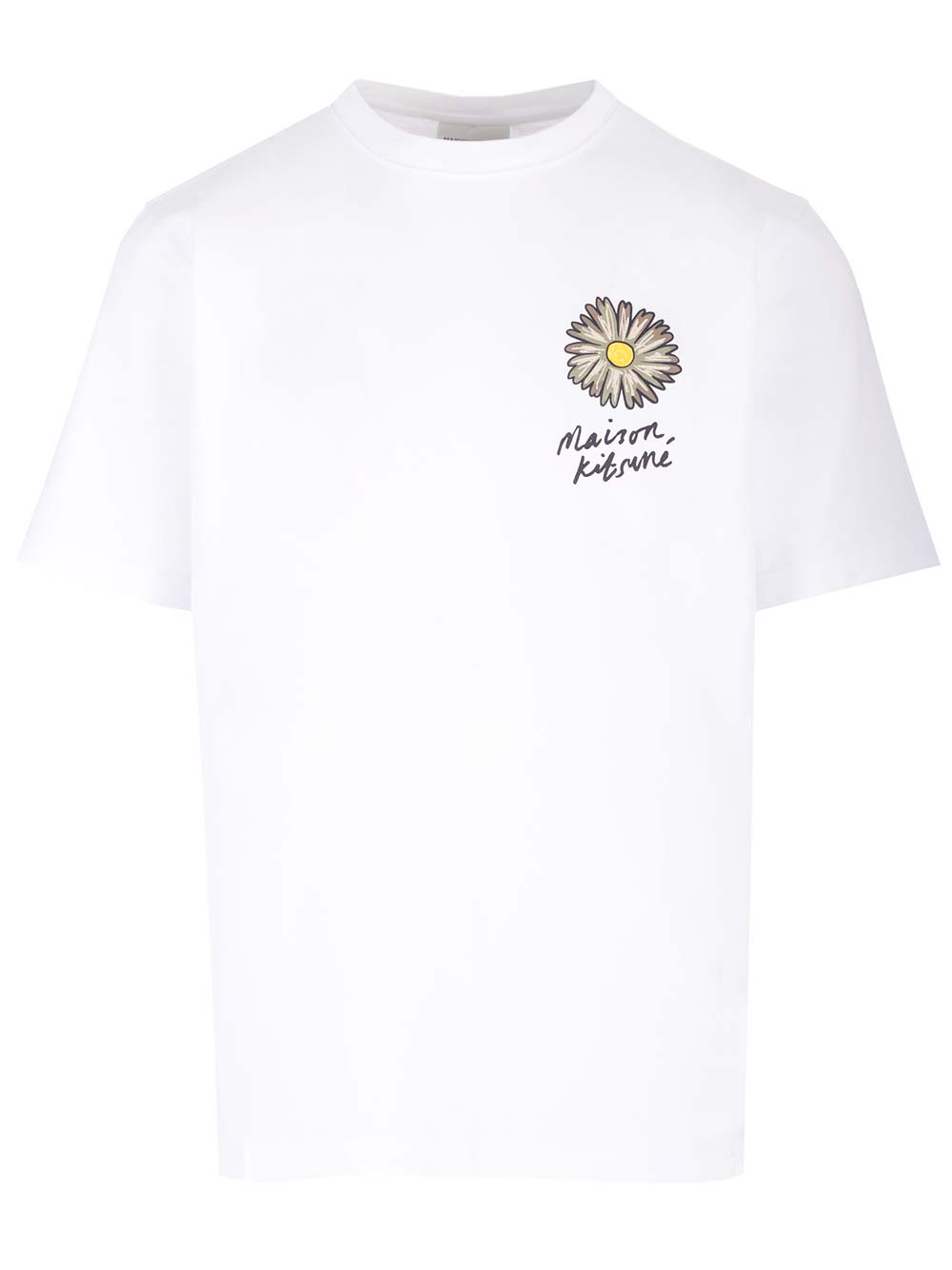 Maison Kitsuné White floating Flower T-shirt