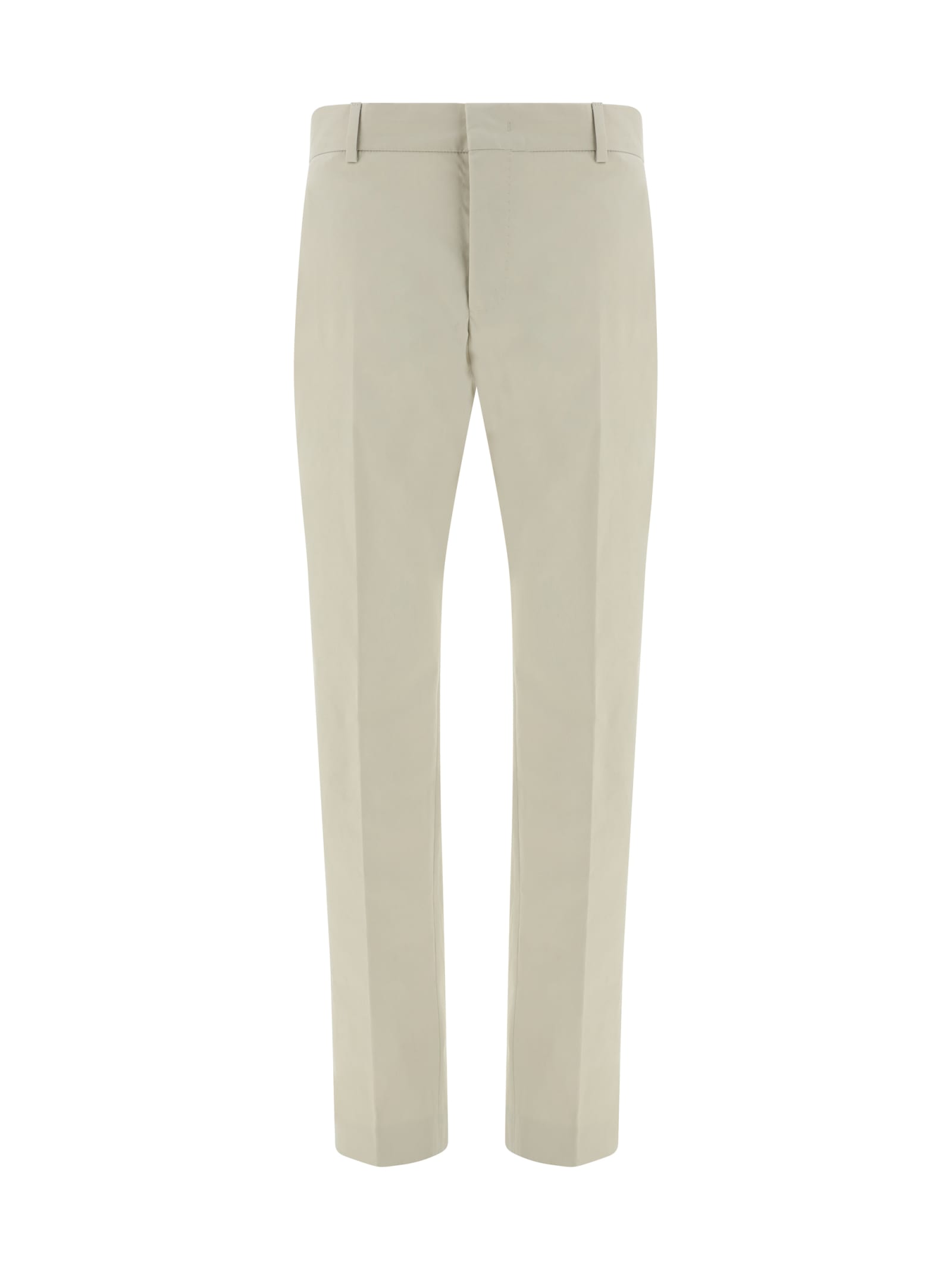 Pt Torino Beige Tapered Casual-chic Trousers In 35