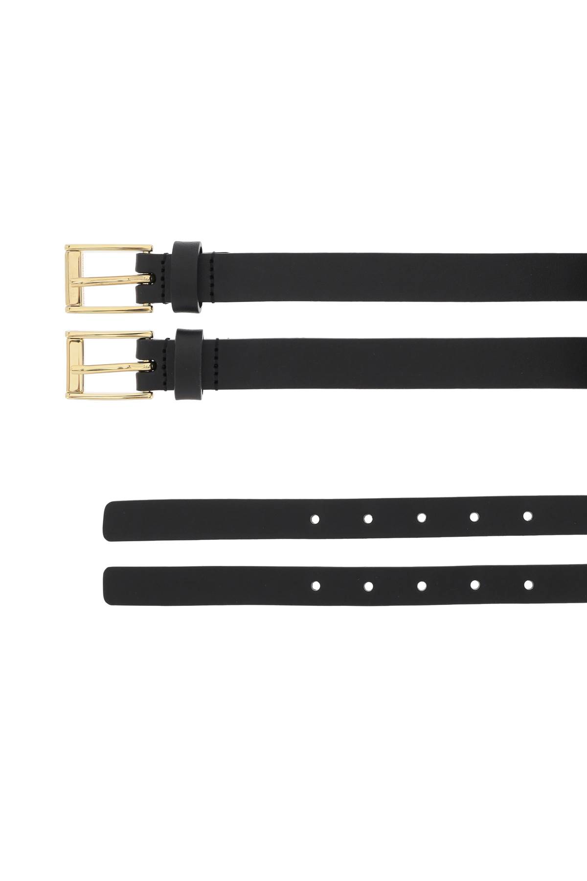 Shop Dolce & Gabbana Belt With Logo Tag In Nero Oro (black)