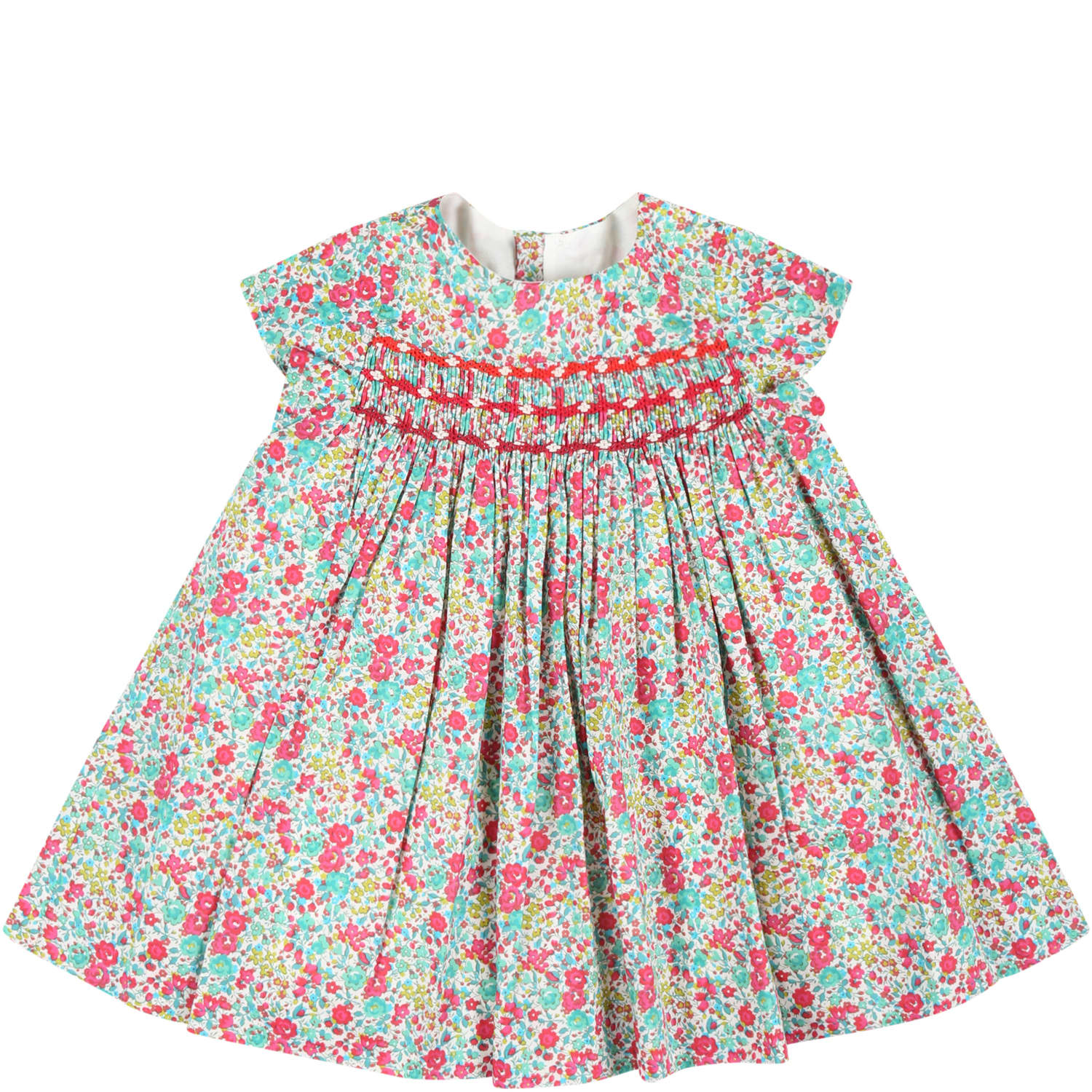 Bonpoint Multicolor Dress For Baby Girl With Liberty Print