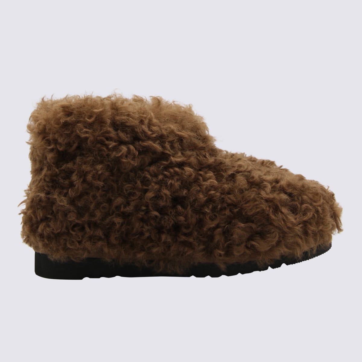 Brown Faux Fur Olivia Cropped Boots