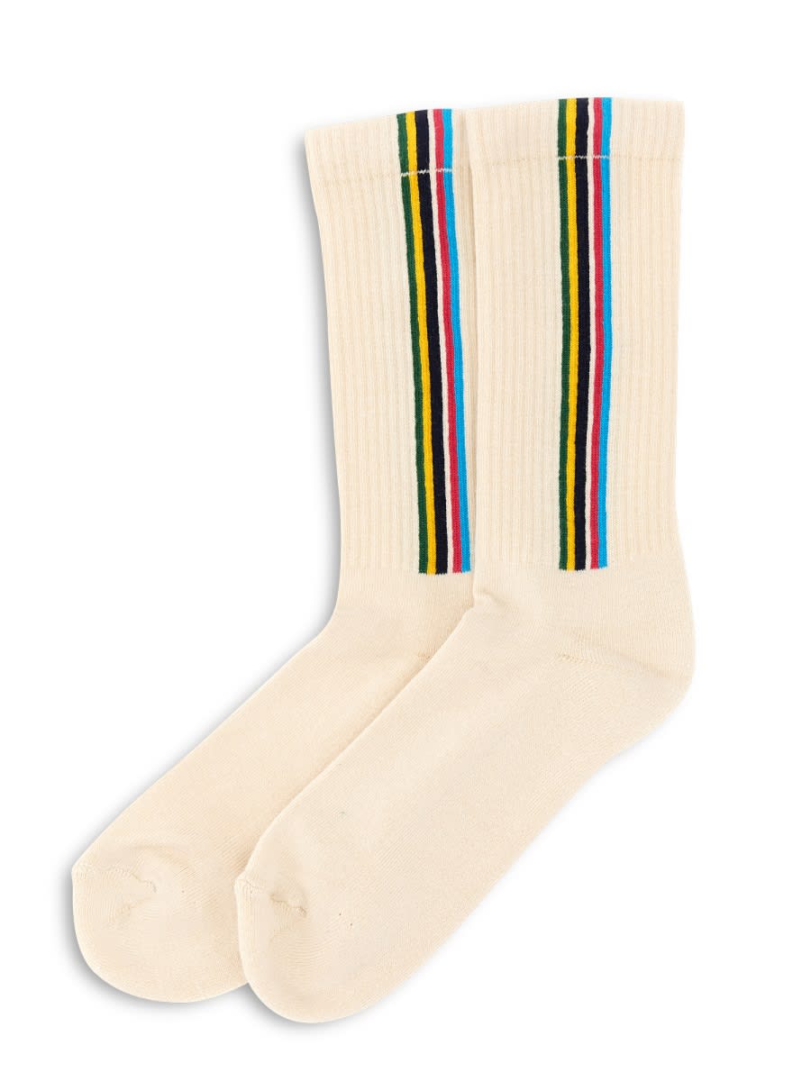 Shop Ps By Paul Smith Sports Stripe Socks In White