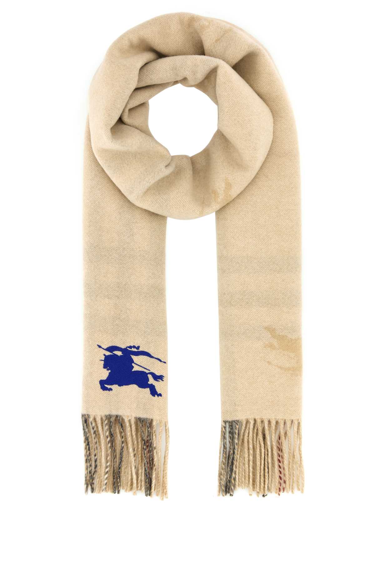 Shop Burberry Sand Cashmere Reversible Scarf In Stone