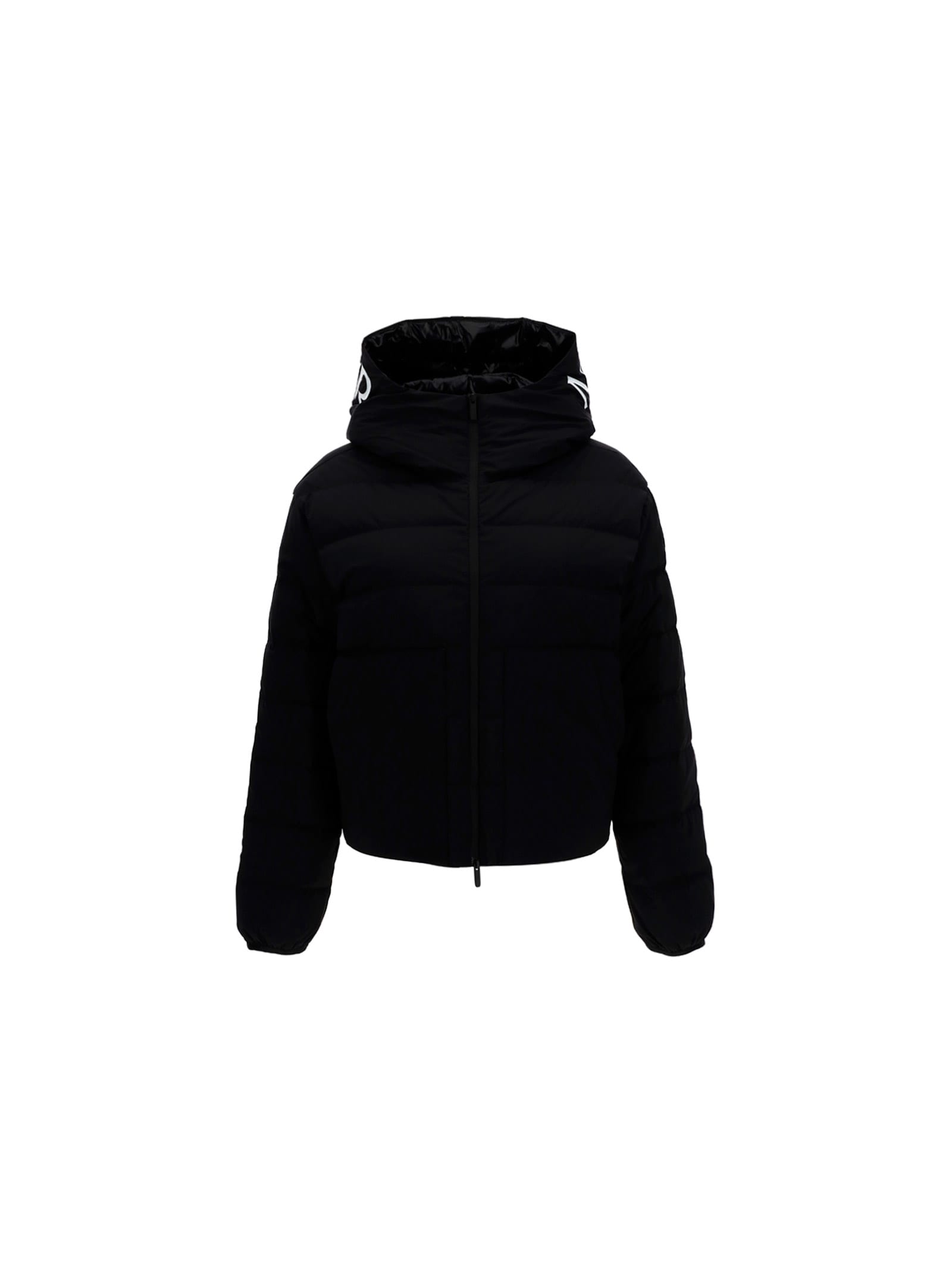 Moncler Down Jacket In Nero