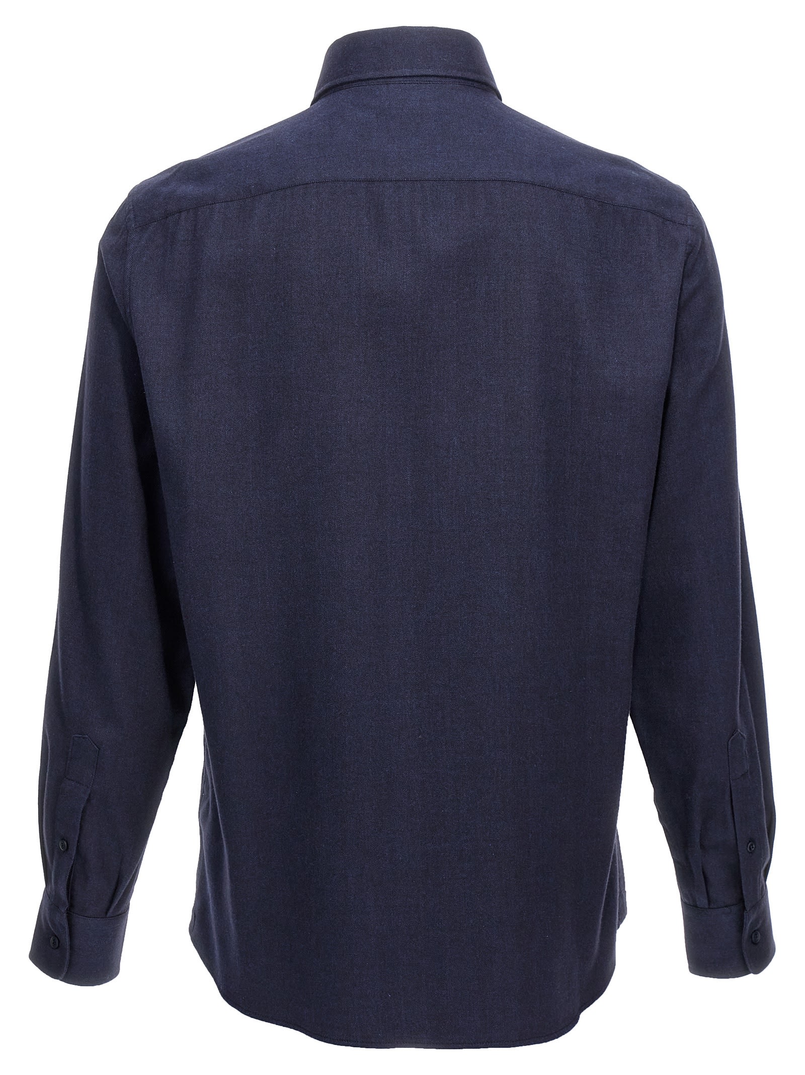 Shop Brunello Cucinelli Flannel Shirt In Blue