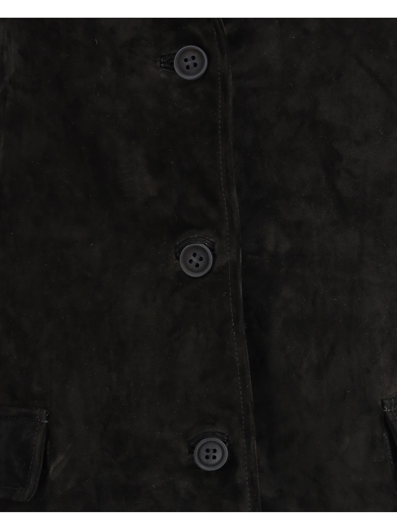 Salvatore Santoro Button-fastening Leather Jacket In Brown