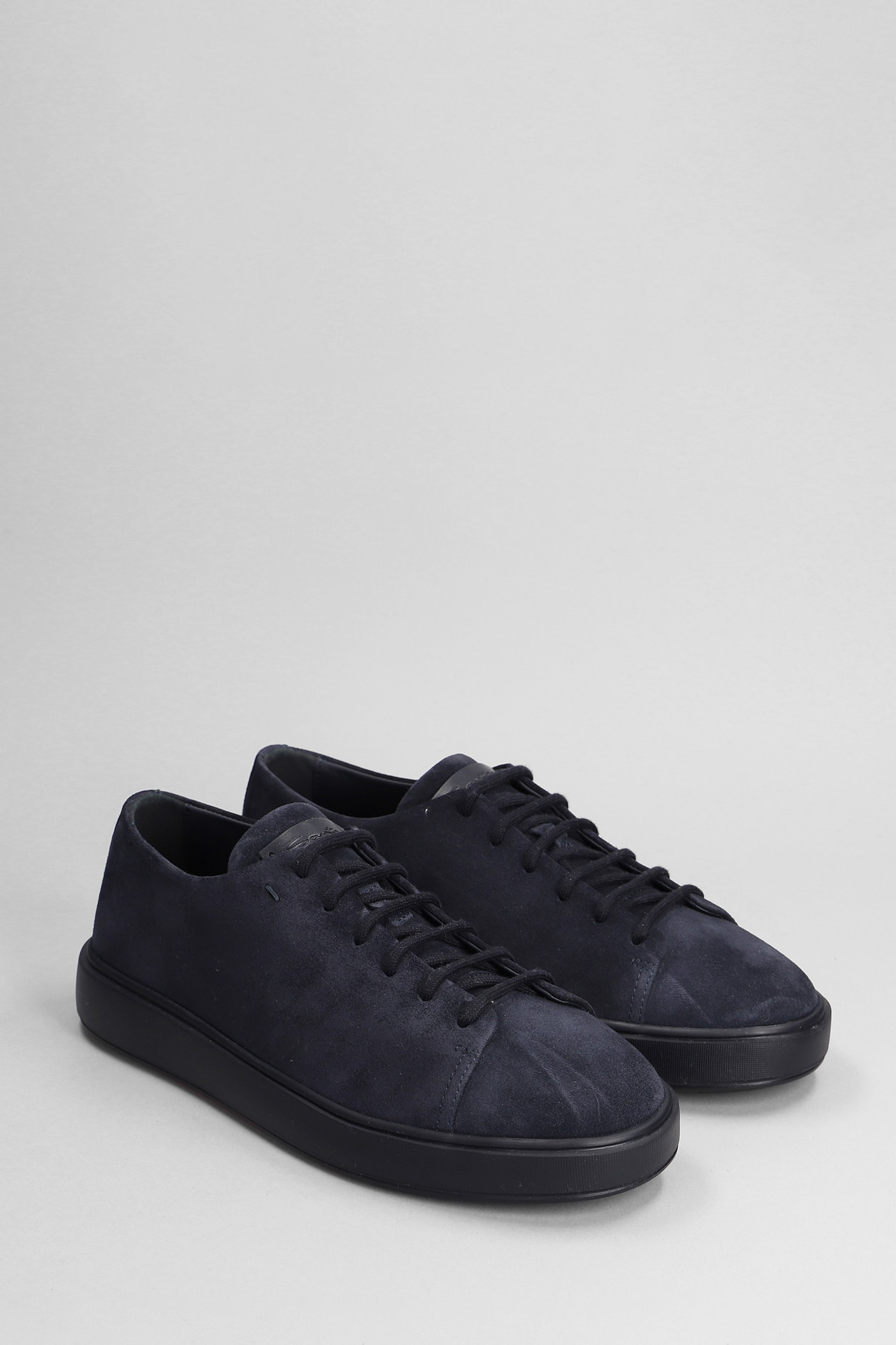 Shop Santoni Febe Sneakers In Blue Leather