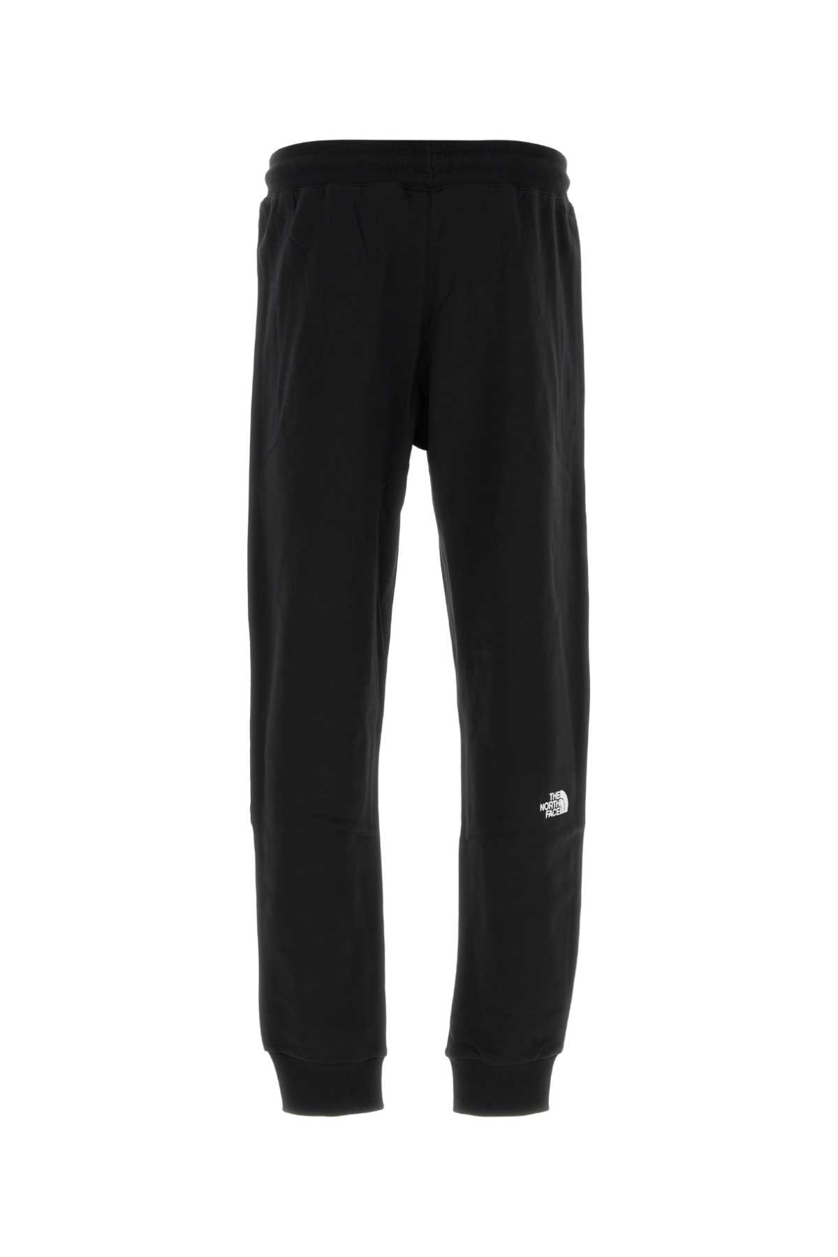 The North Face Cotton Joggers With Elastic Waistband And Ribbed Cuffs In Black