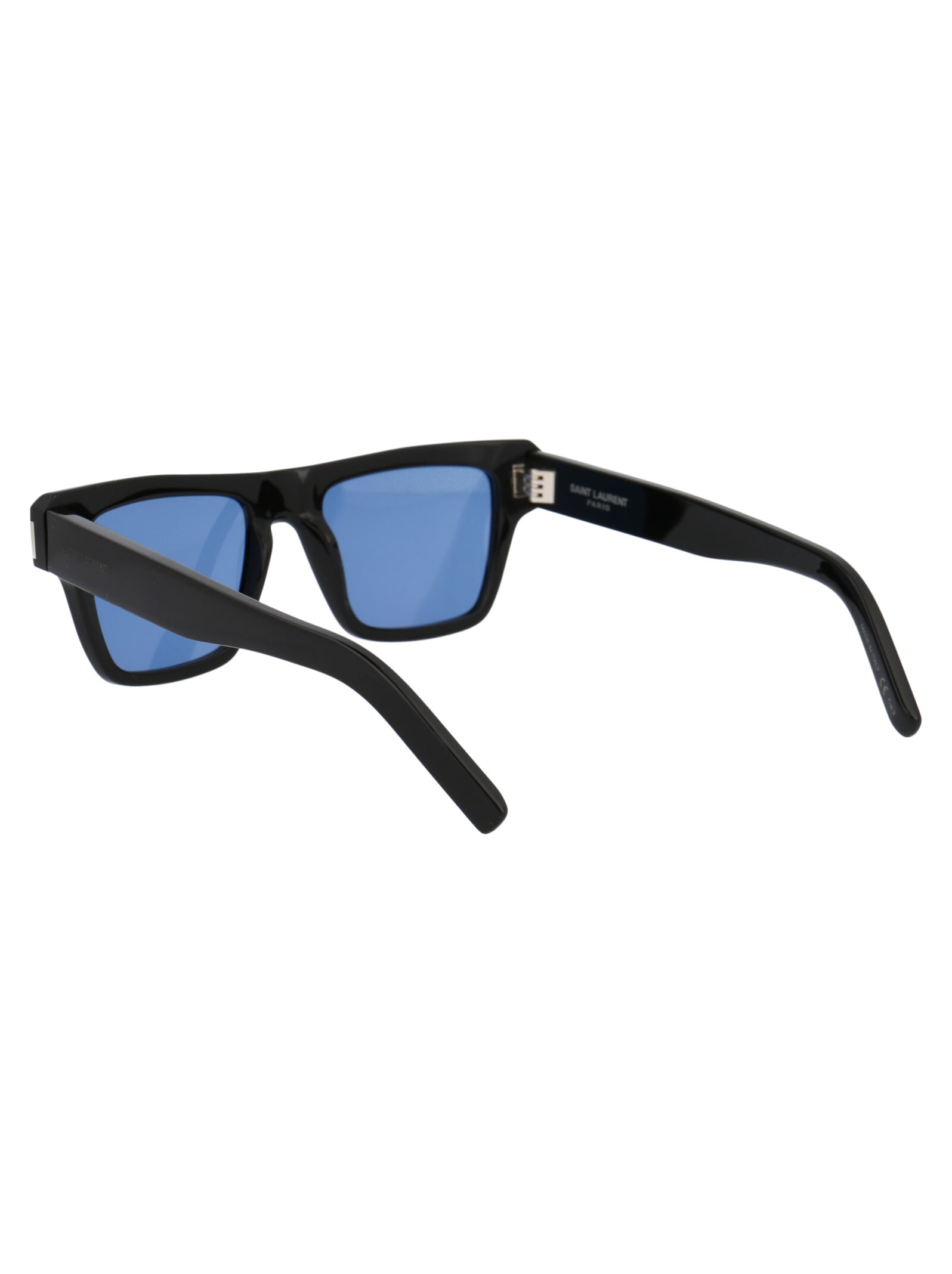 Shop Saint Laurent Sl 469 Sunglasses In 005 Black Black Blue