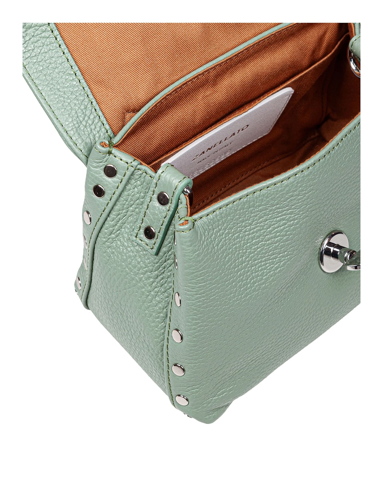 Zanellato Soft Leather Bag That Can Be Carried By Hand Or Over The Shoulder In Green