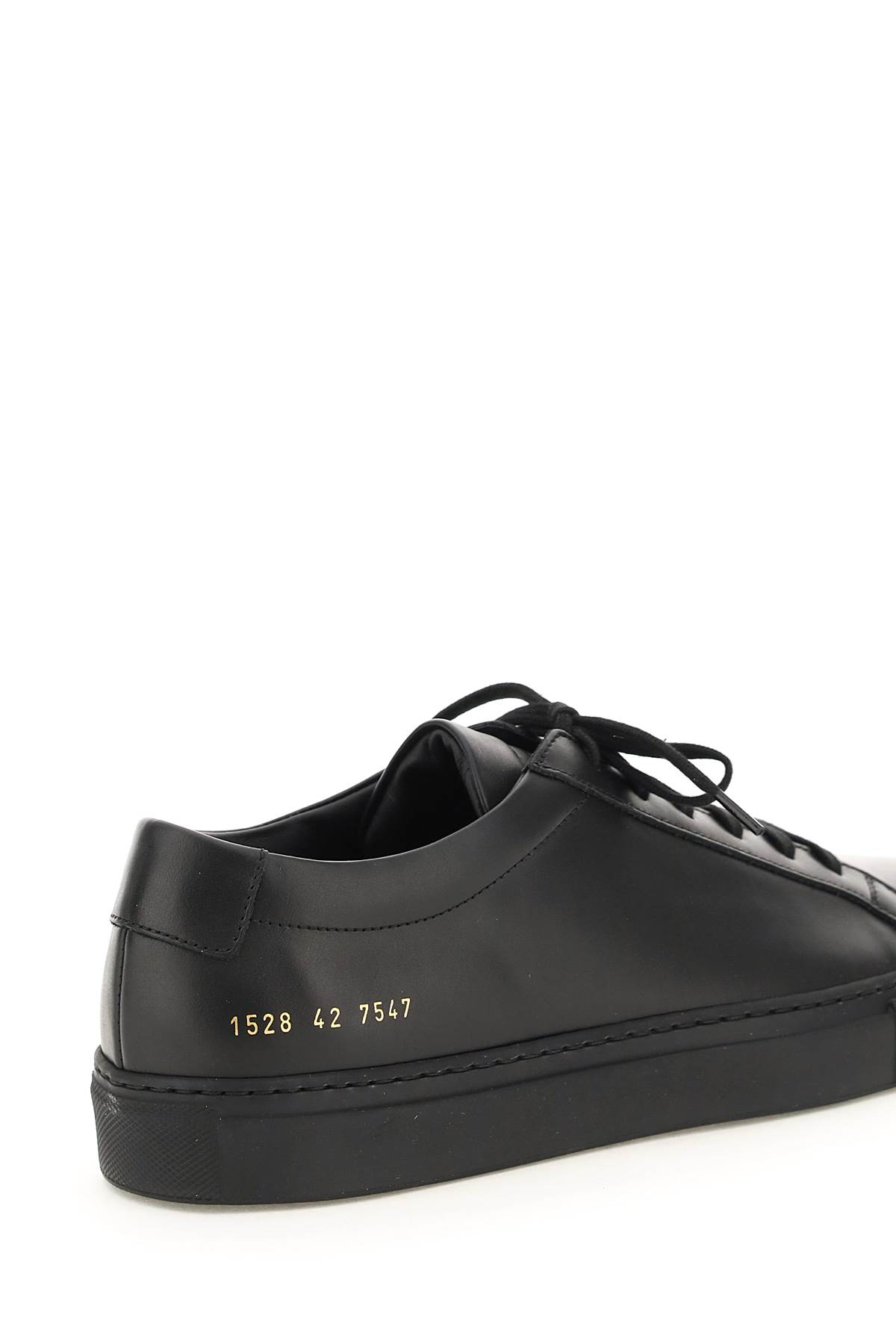Shop Common Projects Black Leather Achilles Sneakers