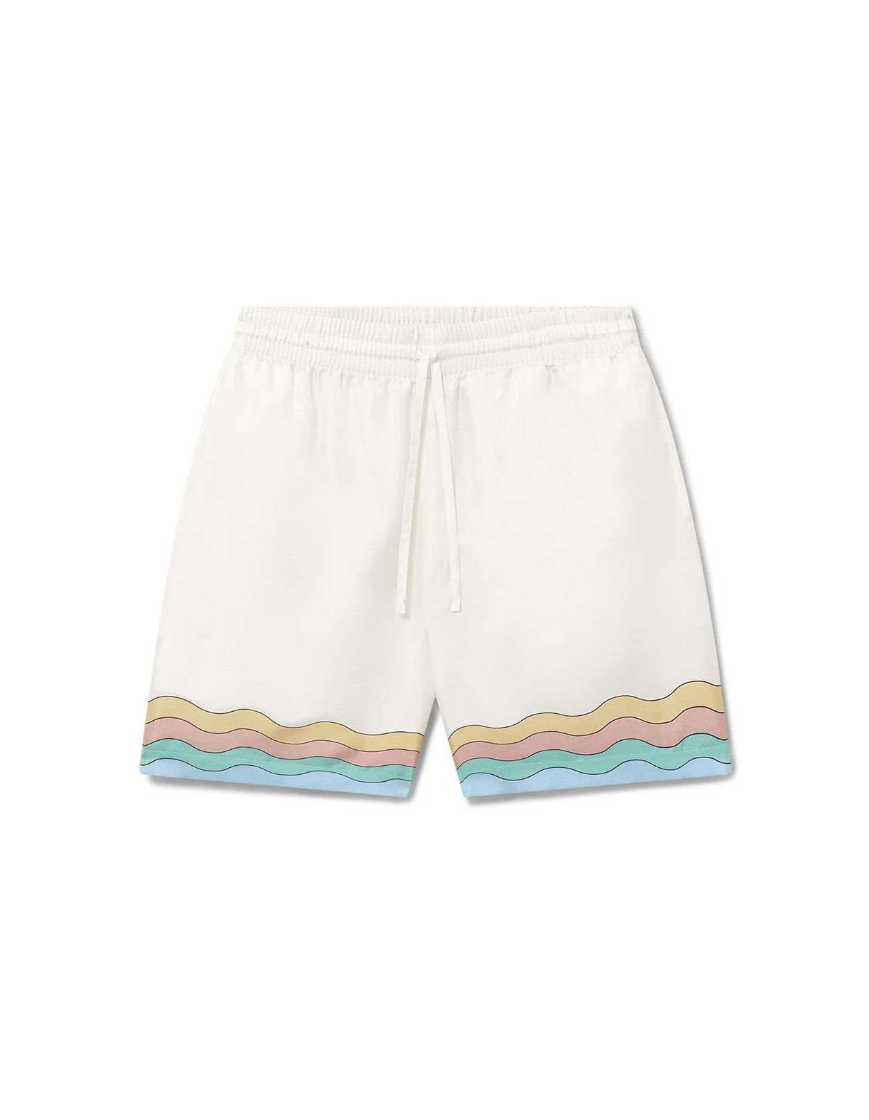 Shop Casablanca Maison De Reve Silk Shorts In White