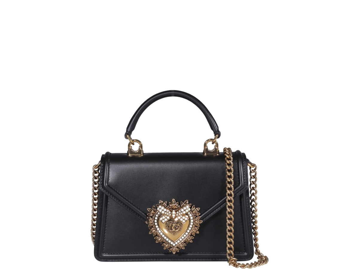 Dolce & Gabbana Devotion Small Bag In Nero
