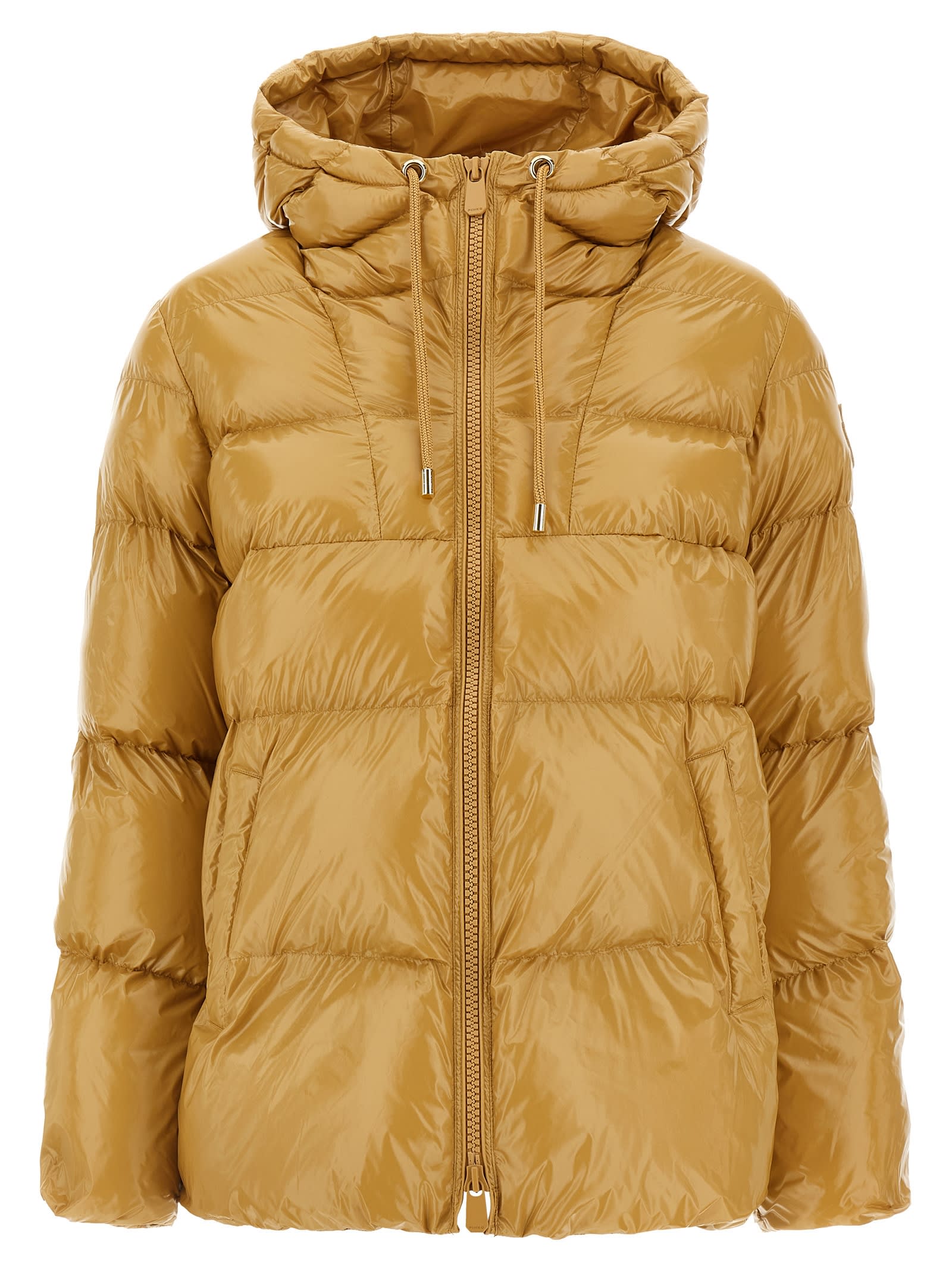 Pinko Eleodoro Down Jacket In Yellow