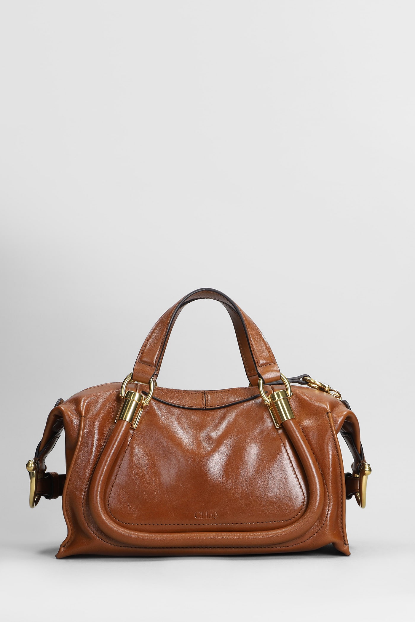 Shop Chloé Paraty 24 Shoulder Bag In Brown Leather