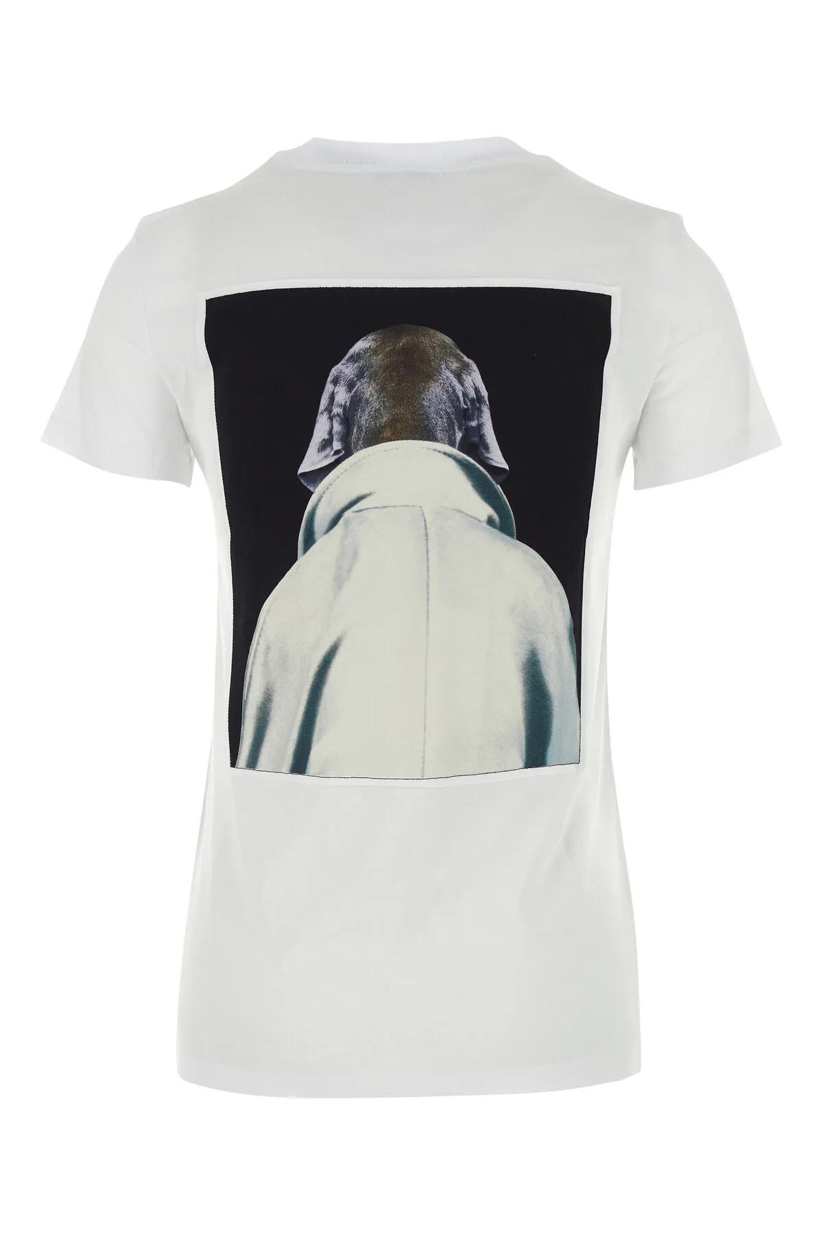 Shop Max Mara White Cotton Cipria T-shirt