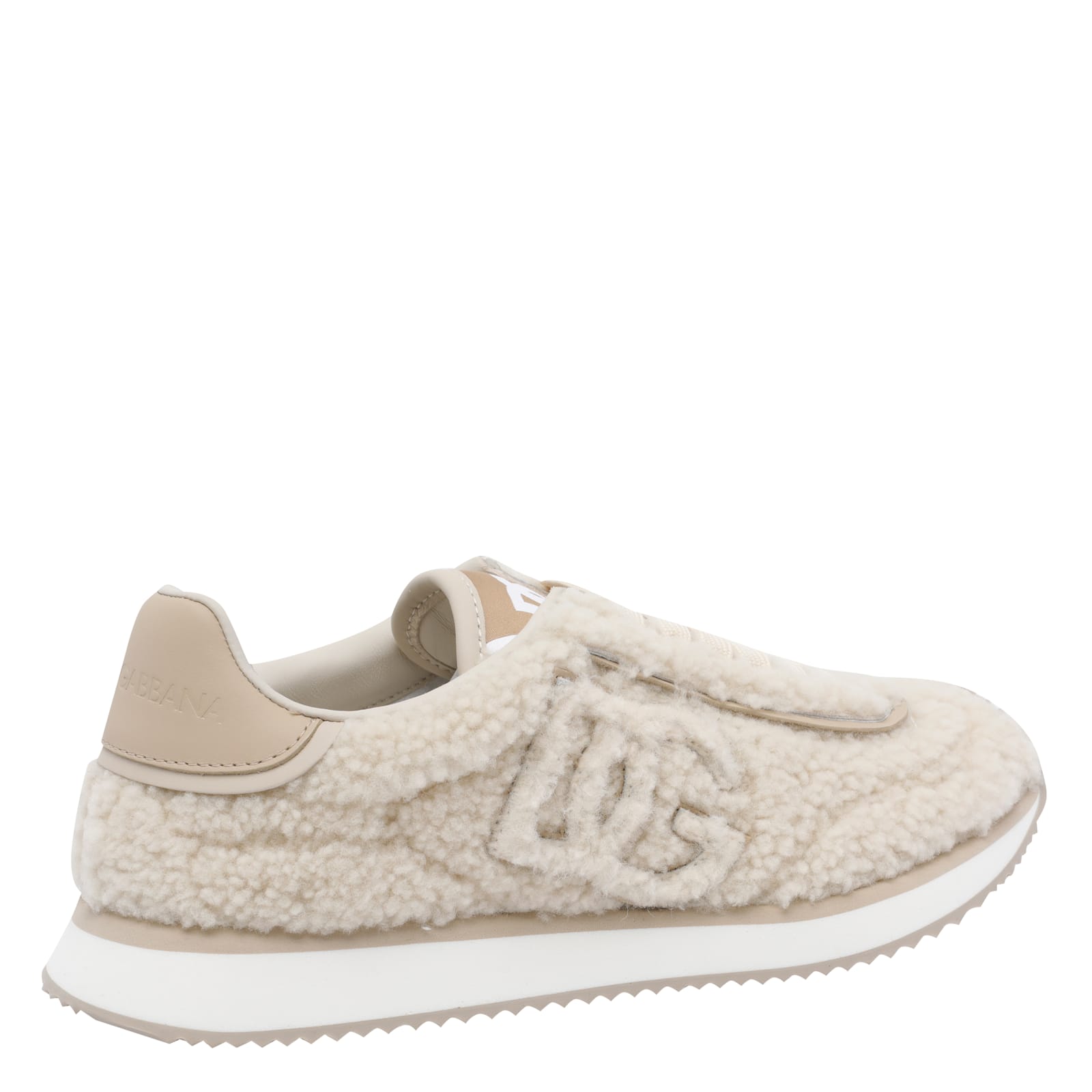 Dolce & Gabbana Dg Cushion Sneakers Beige In Neutral