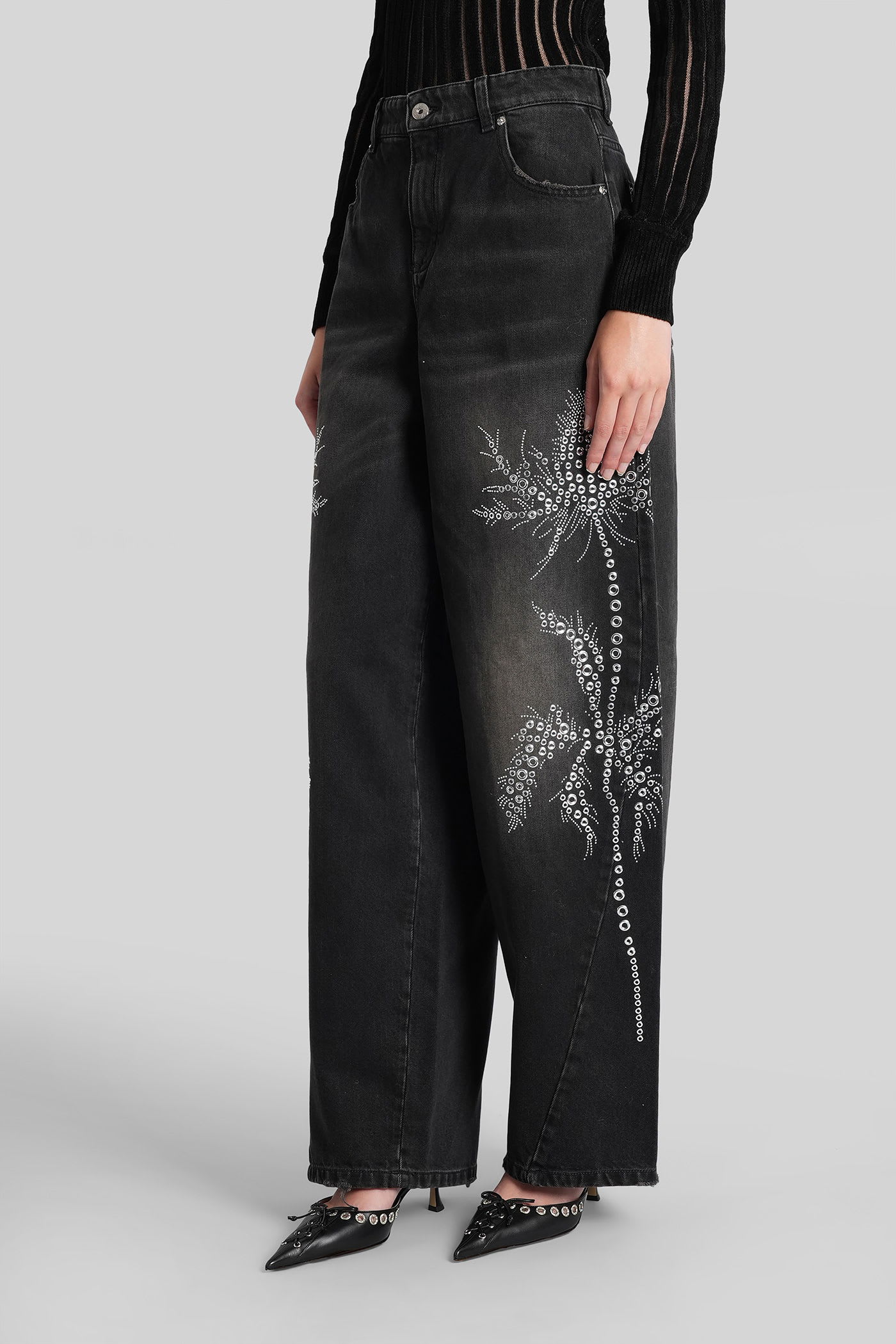 Blumarine Multi-pocket Jeans In Black