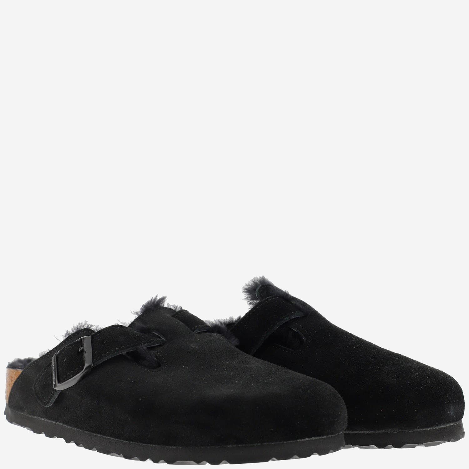 Shop Birkenstock Boston Mules In Black